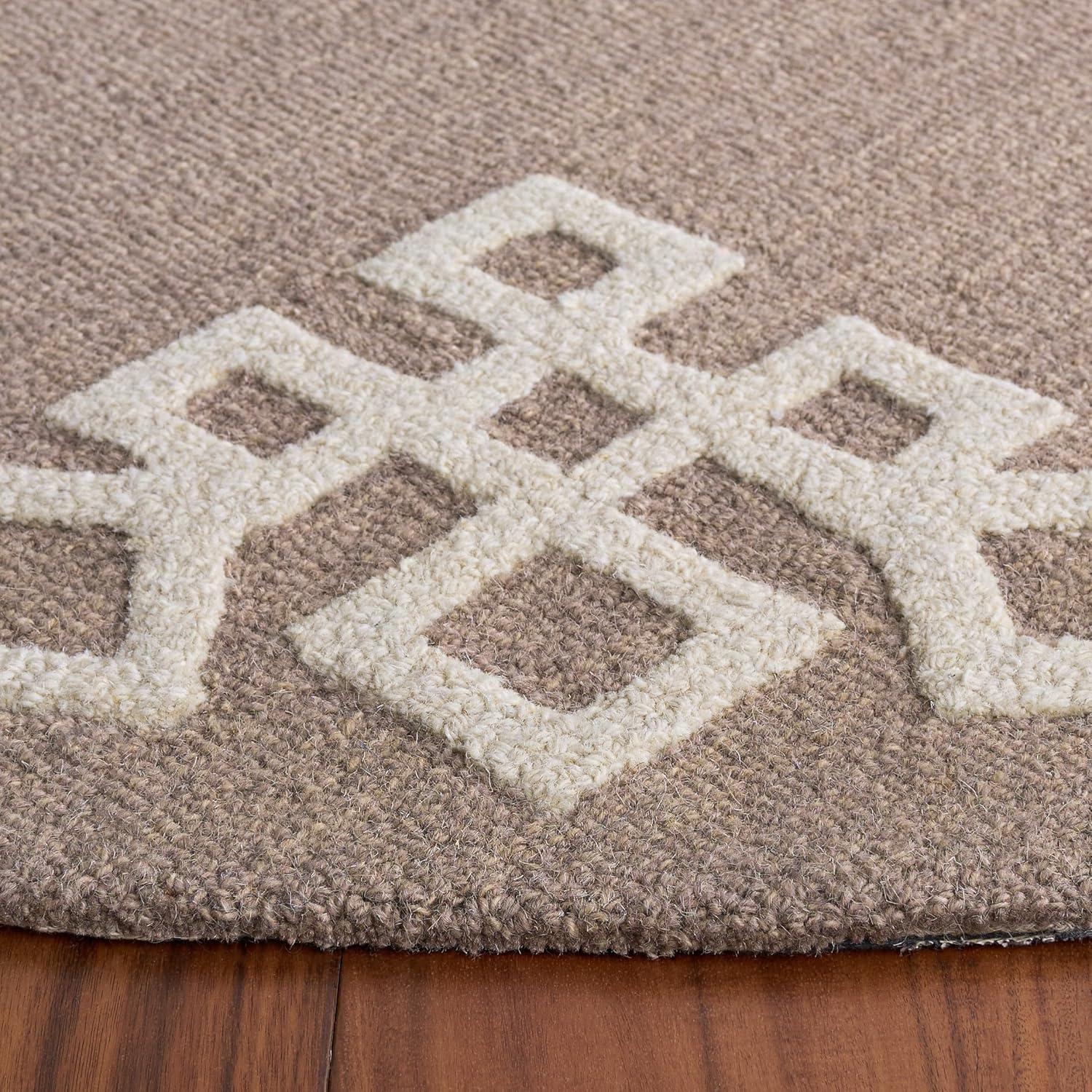 image:imageMartha Stewart SAFAVIEH x Collection Area Rug 5 x 8 Light Grey amp Ivory Handmade Wool Ideal for Living Room Bedroom Dining Space MSR4626FLight GreyIvory