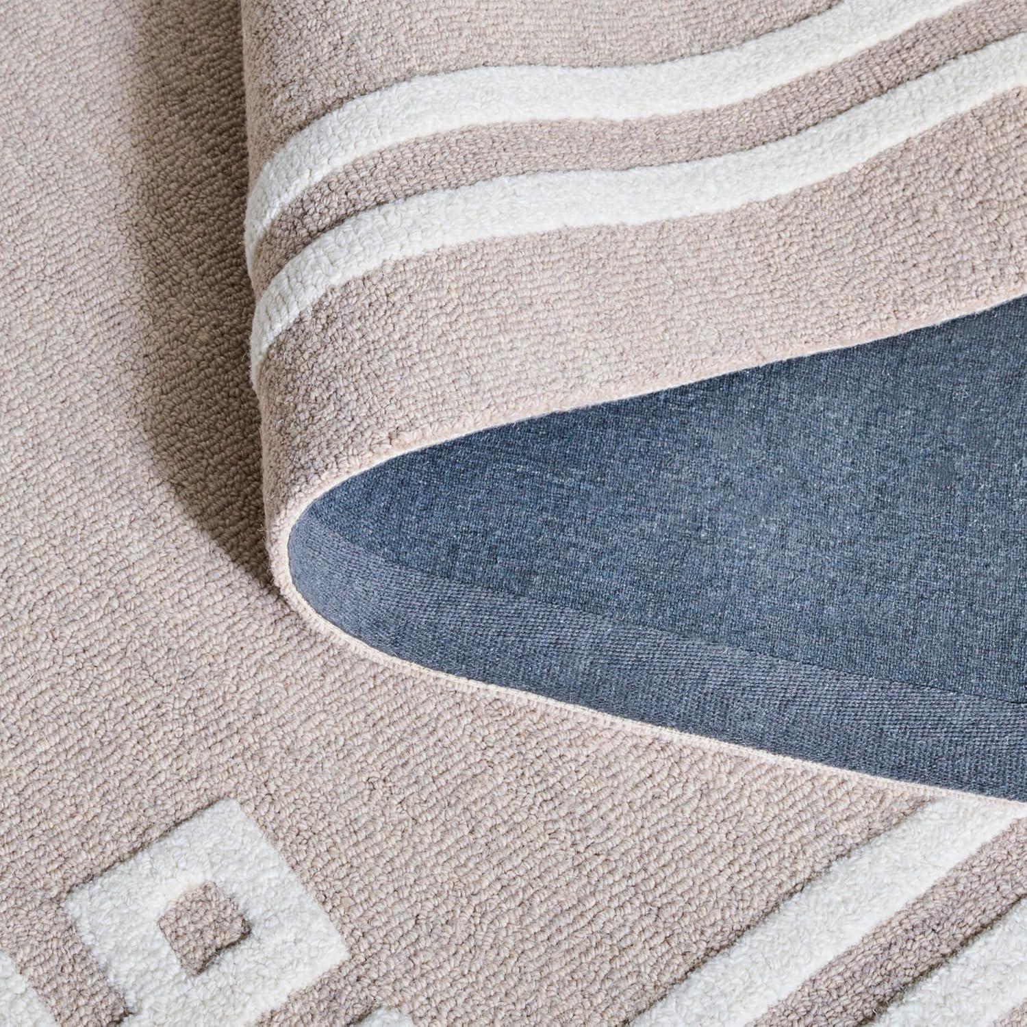 image:imageMartha Stewart SAFAVIEH x Collection Area Rug 5 x 8 Light Grey amp Ivory Handmade Wool Ideal for Living Room Bedroom Dining Space MSR4626FLight GreyIvory