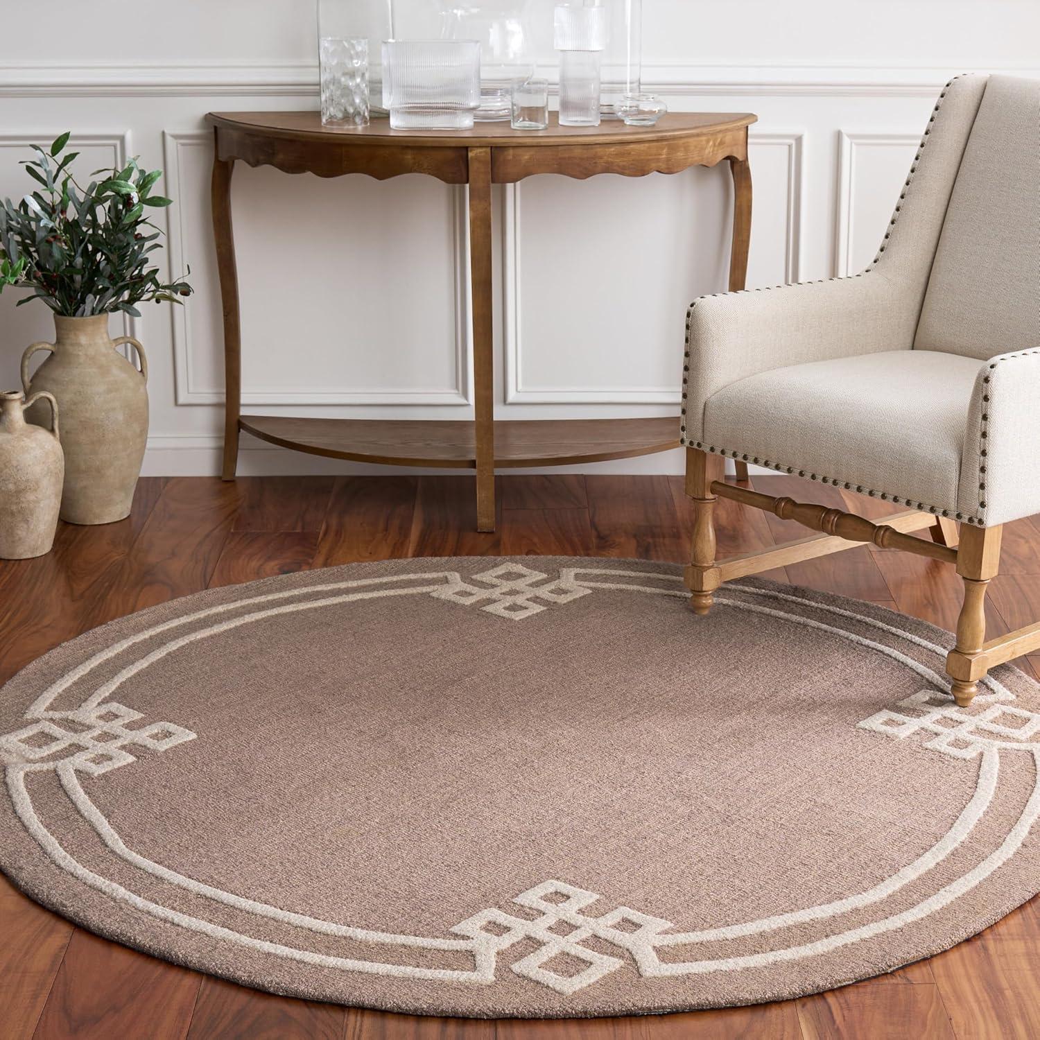 image:imageMartha Stewart SAFAVIEH x Collection Area Rug 5 x 8 Light Grey amp Ivory Handmade Wool Ideal for Living Room Bedroom Dining Space MSR4626FLight GreyIvory