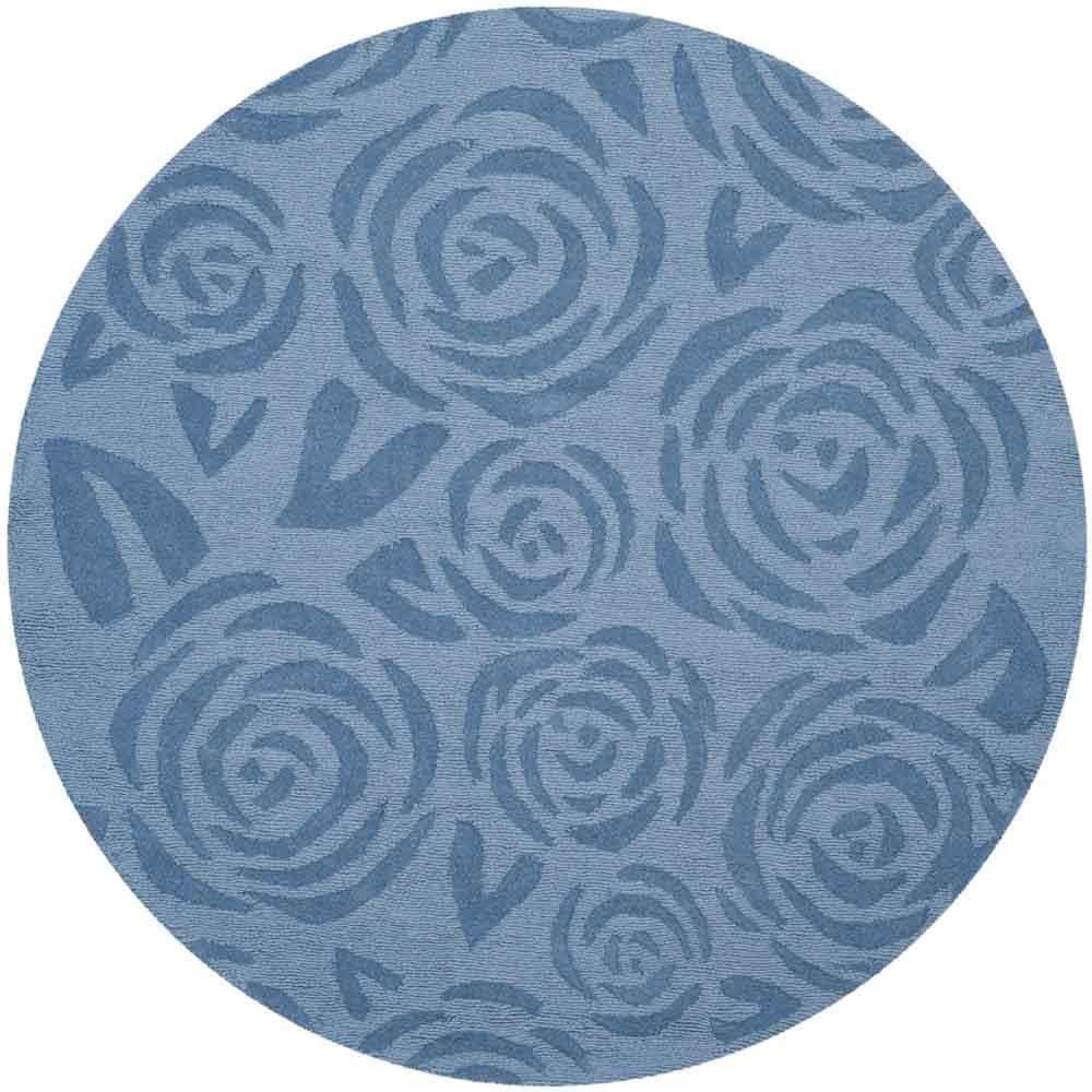 image:imageMartha Stewart x SAFAVIEH Area Rug Collection 4 x 6 Saguaro Handmade Wool Ideal for Living Room Foyer Bedroom Accent Space MSR4618DThistle Blue