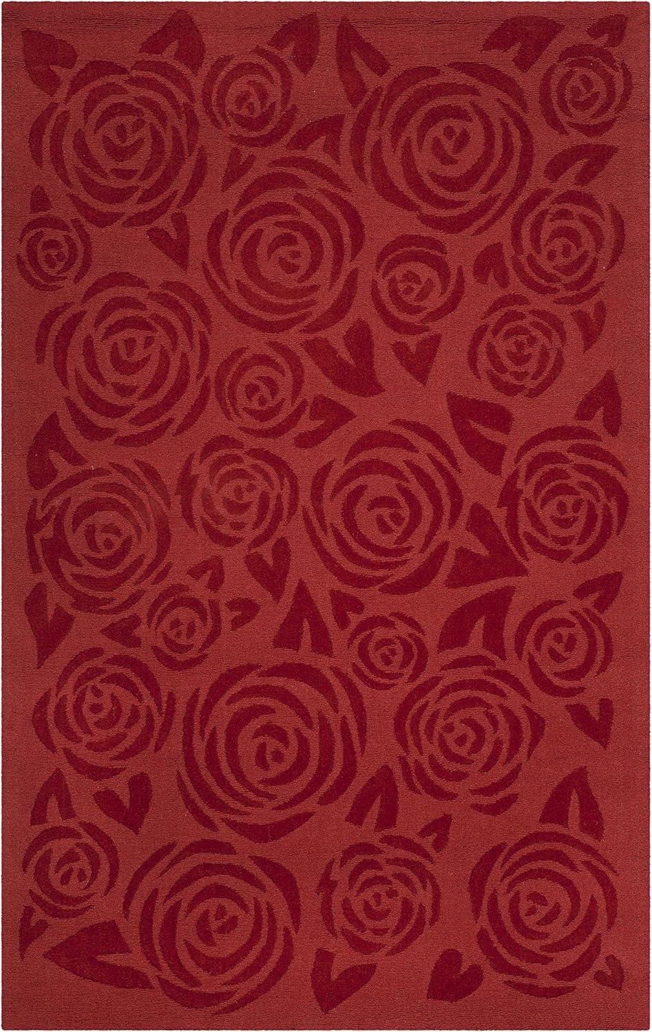 image:imageMartha Stewart x SAFAVIEH Area Rug Collection 4 x 6 Saguaro Handmade Wool Ideal for Living Room Foyer Bedroom Accent Space MSR4618DVermillion