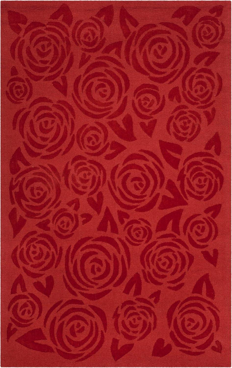 image:imageMartha Stewart x SAFAVIEH Area Rug Collection 4 x 6 Saguaro Handmade Wool Ideal for Living Room Foyer Bedroom Accent Space MSR4618DVermillion