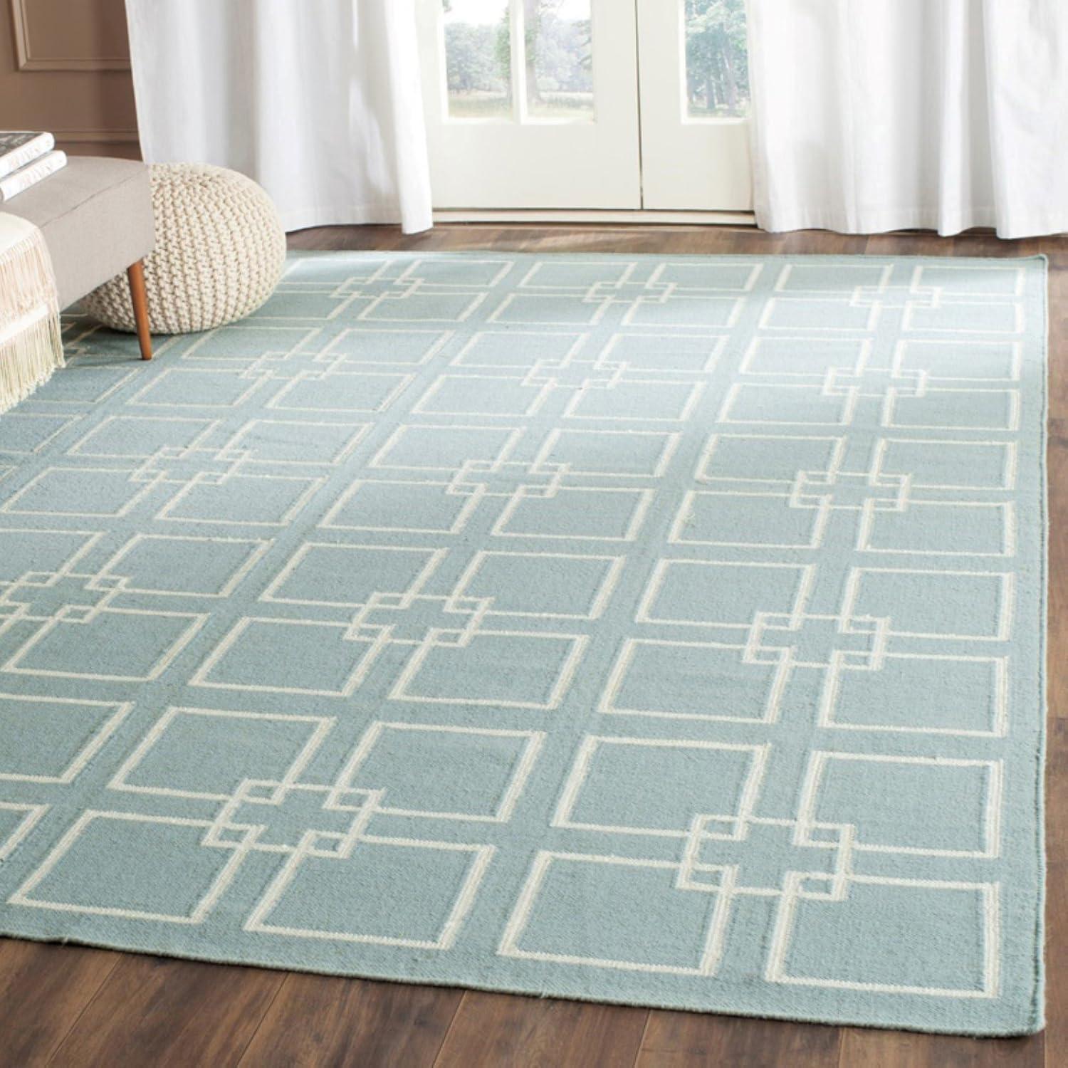 image:imageMartha Stewart x SAFAVIEH Area Rug Collection 5 x 8 Geyser Blue Handmade Wool amp Silk Ideal for Living Room Bedroom Office Dining Space MSR1151BTilled Soil Brown