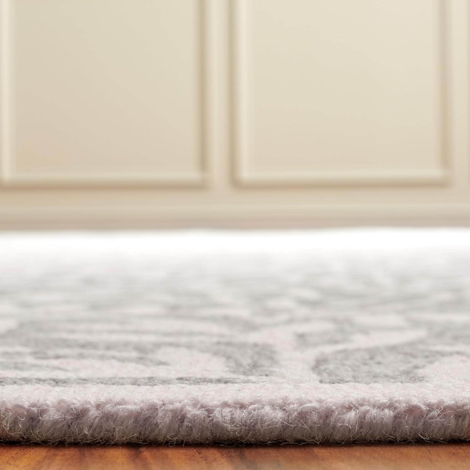 image:imageMartha Stewart x SAFAVIEH Area Rug Collection 5 x 8 Grey amp Ivory Handmade Wool Ideal for Living Room Bedroom Office Dining Space MSR3527FGreyIvory