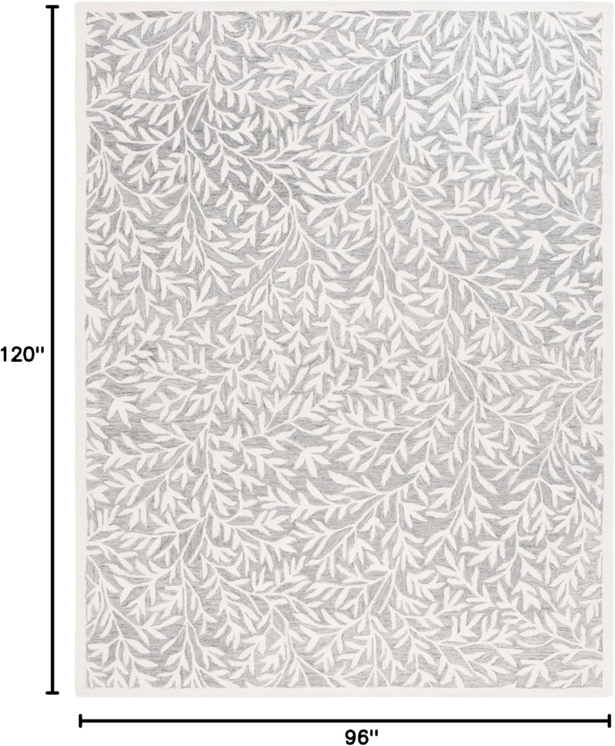 image:imageMartha Stewart x SAFAVIEH Area Rug Collection 5 x 8 Grey amp Ivory Handmade Wool Ideal for Living Room Bedroom Office Dining Space MSR3527FGreyIvory