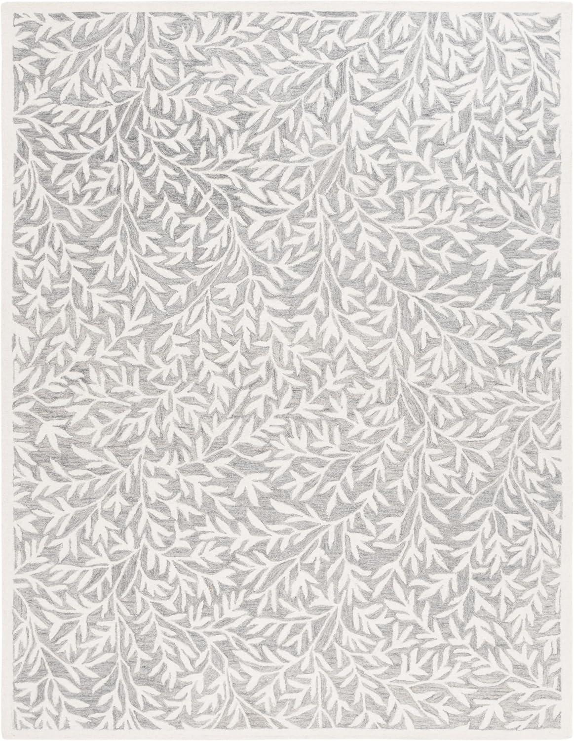 image:imageMartha Stewart x SAFAVIEH Area Rug Collection 5 x 8 Grey amp Ivory Handmade Wool Ideal for Living Room Bedroom Office Dining Space MSR3527FGreyIvory