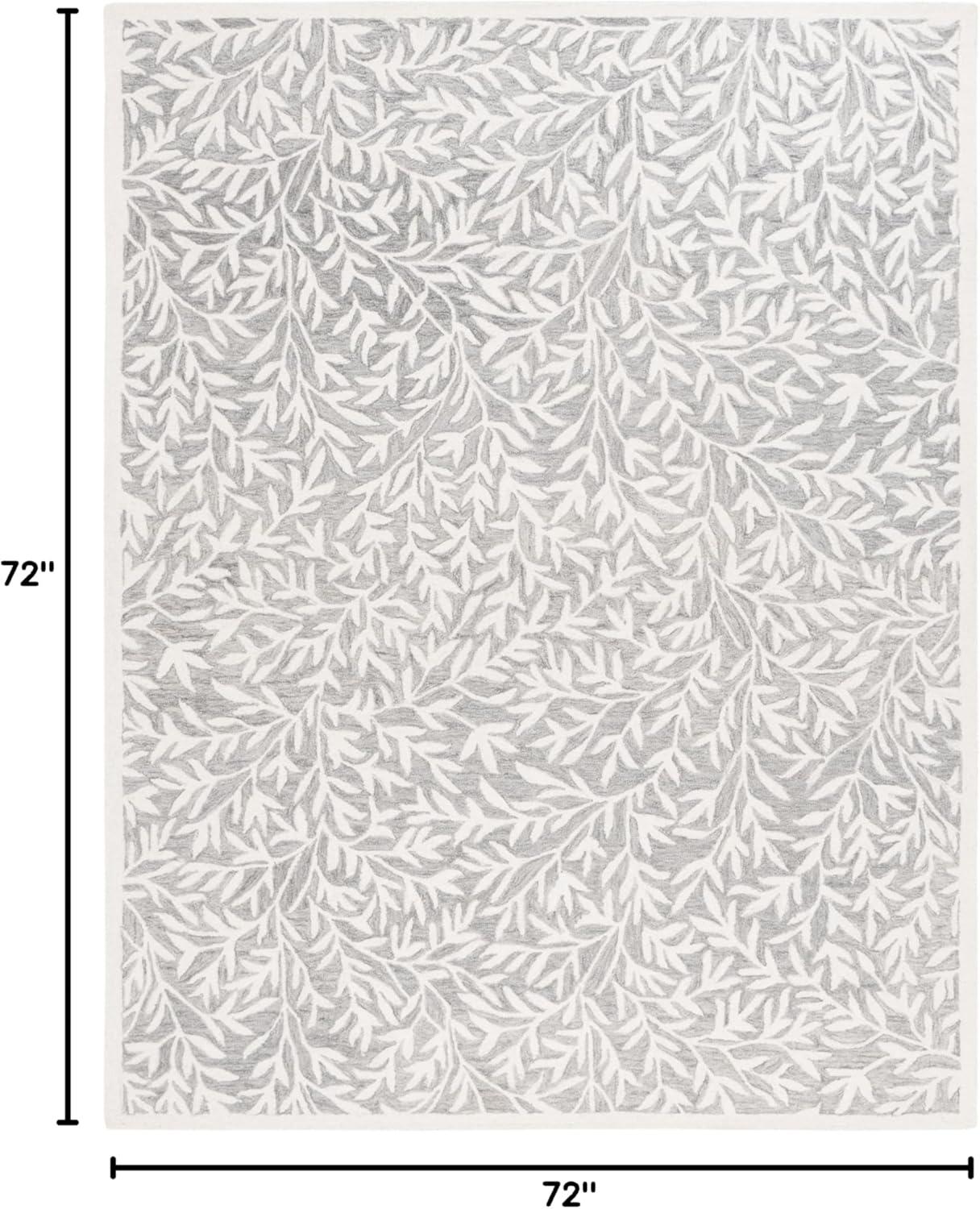 image:imageMartha Stewart x SAFAVIEH Area Rug Collection 5 x 8 Grey amp Ivory Handmade Wool Ideal for Living Room Bedroom Office Dining Space MSR3527FGreyIvory