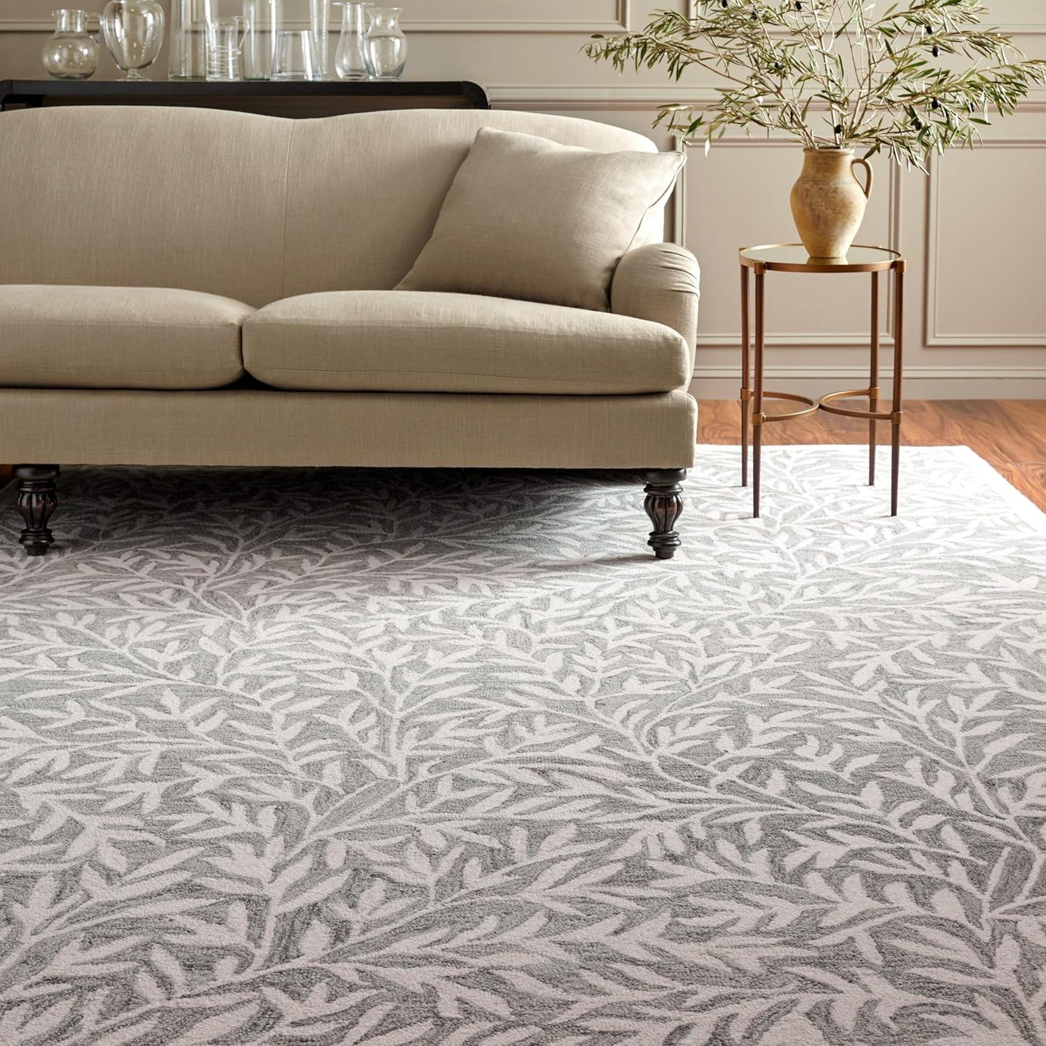 image:imageMartha Stewart x SAFAVIEH Area Rug Collection 5 x 8 Grey amp Ivory Handmade Wool Ideal for Living Room Bedroom Office Dining Space MSR3527FGreyIvory