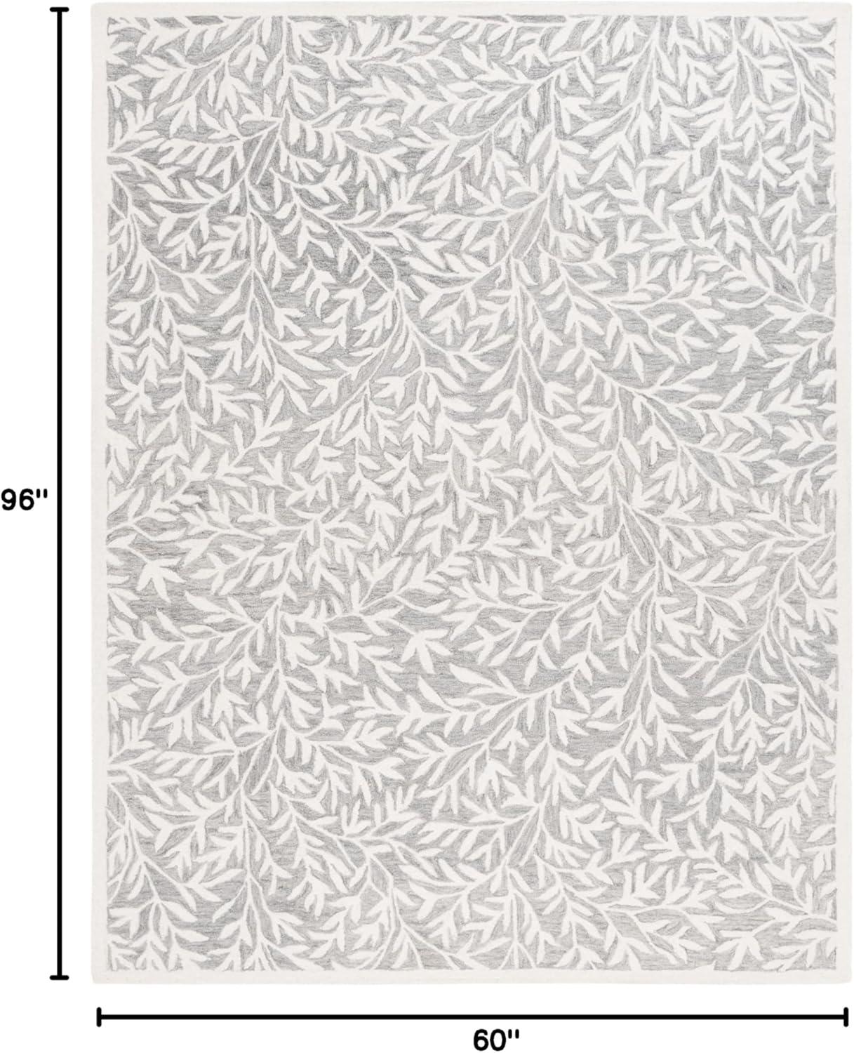 image:imageMartha Stewart x SAFAVIEH Area Rug Collection 5 x 8 Grey amp Ivory Handmade Wool Ideal for Living Room Bedroom Office Dining Space MSR3527FGreyIvory