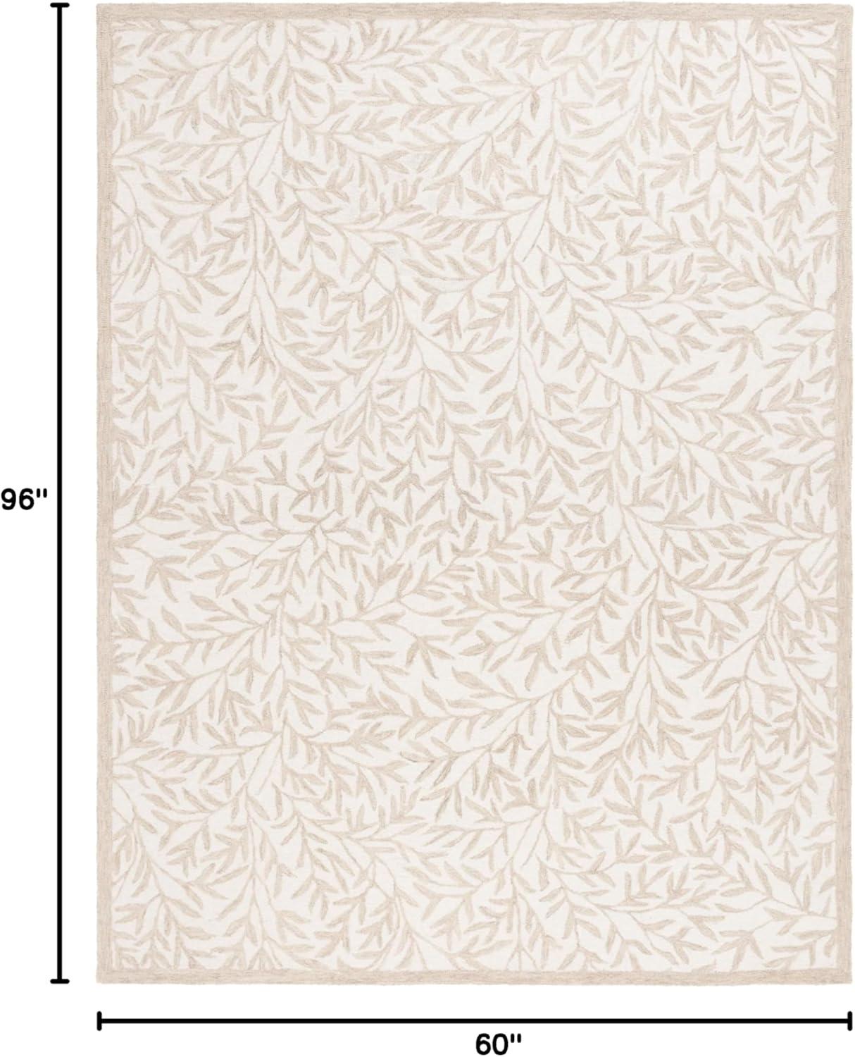 image:imageMartha Stewart x SAFAVIEH Area Rug Collection 5 x 8 Grey amp Ivory Handmade Wool Ideal for Living Room Bedroom Office Dining Space MSR3527FIvoryBeige