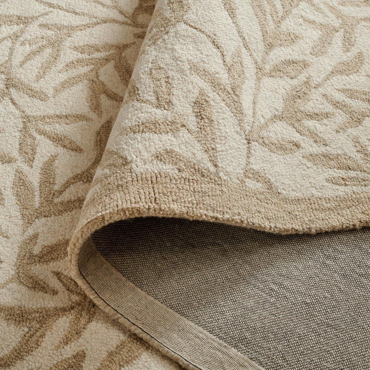 image:imageMartha Stewart x SAFAVIEH Area Rug Collection 5 x 8 Grey amp Ivory Handmade Wool Ideal for Living Room Bedroom Office Dining Space MSR3527FIvoryBeige