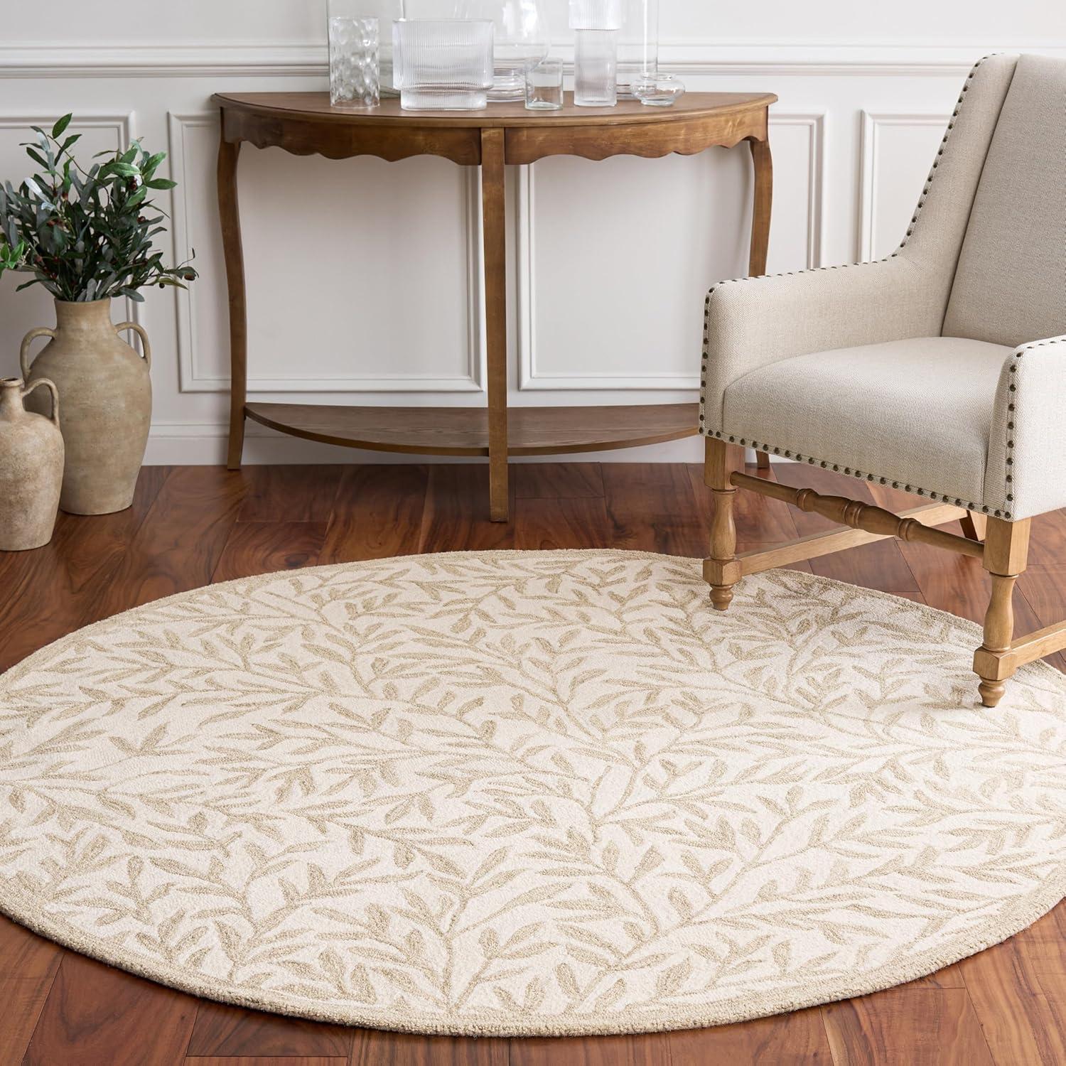 image:imageMartha Stewart x SAFAVIEH Area Rug Collection 5 x 8 Grey amp Ivory Handmade Wool Ideal for Living Room Bedroom Office Dining Space MSR3527FIvoryBeige