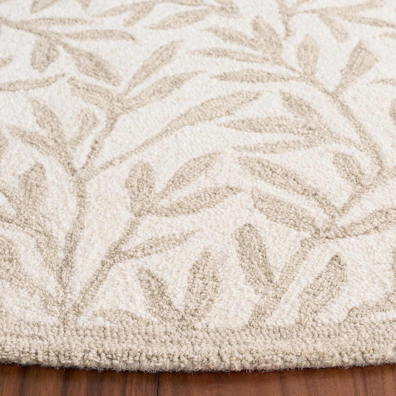 image:imageMartha Stewart x SAFAVIEH Area Rug Collection 5 x 8 Grey amp Ivory Handmade Wool Ideal for Living Room Bedroom Office Dining Space MSR3527FIvoryBeige
