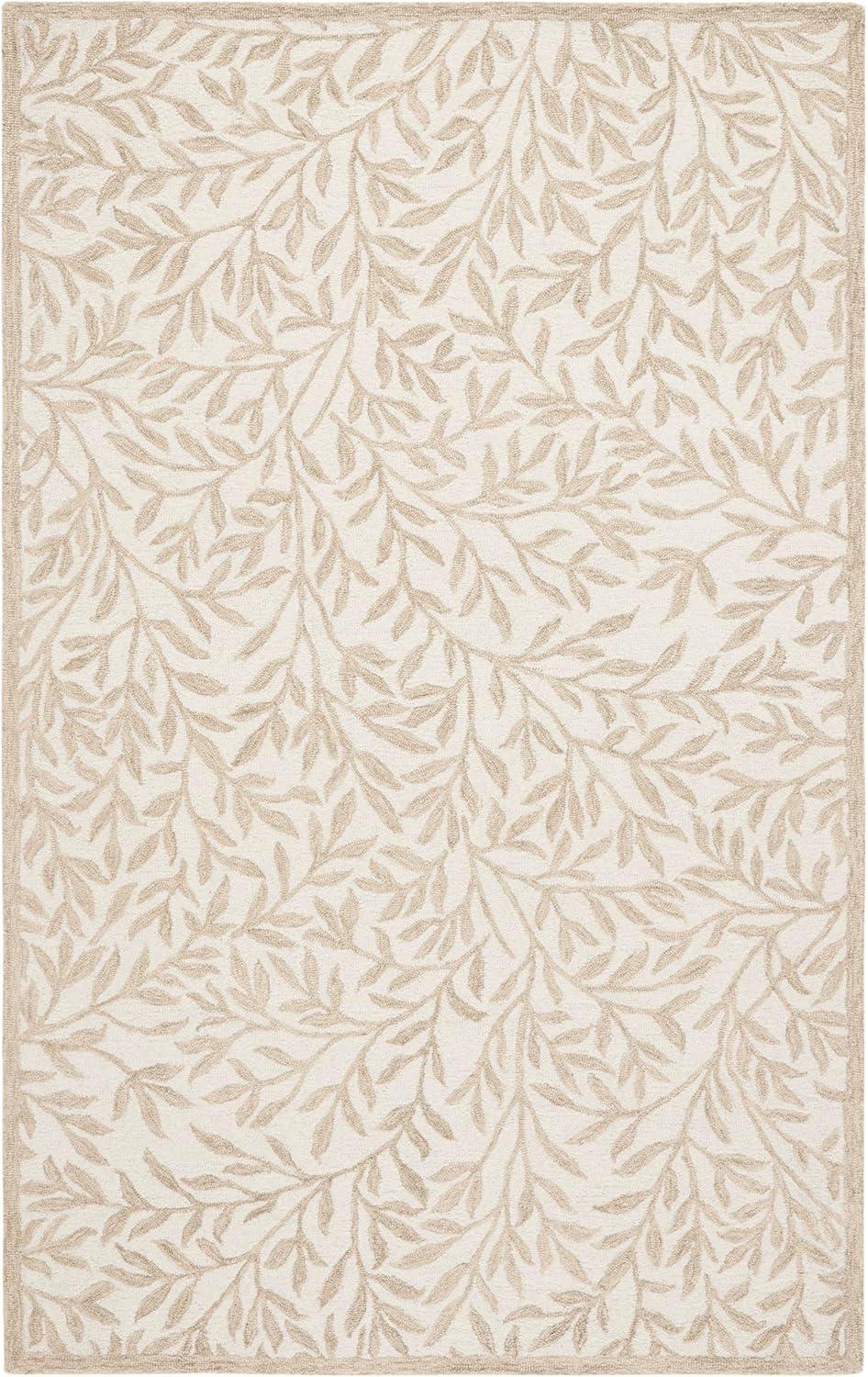 image:imageMartha Stewart x SAFAVIEH Area Rug Collection 5 x 8 Grey amp Ivory Handmade Wool Ideal for Living Room Bedroom Office Dining Space MSR3527FIvoryBeige