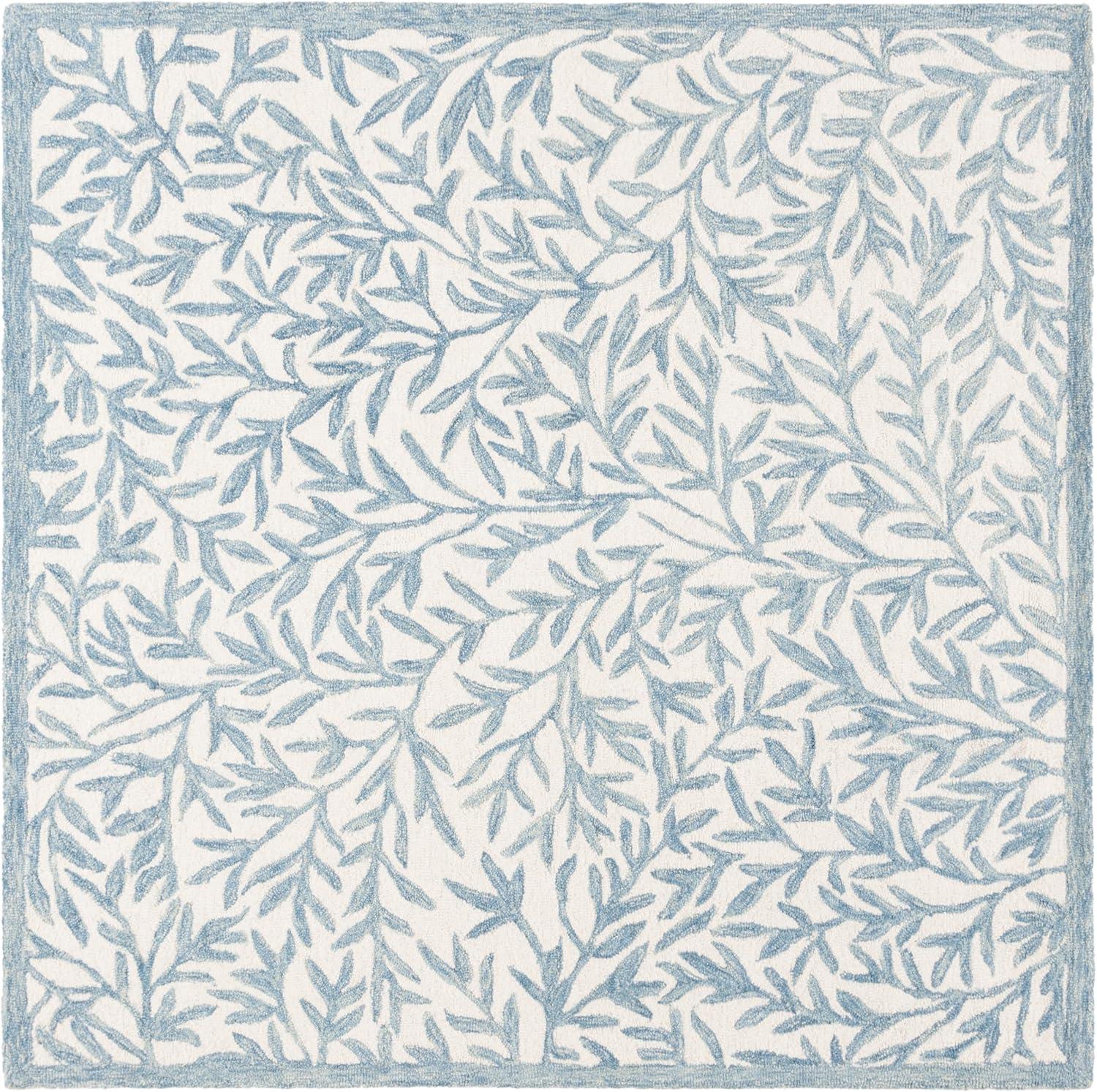image:imageMartha Stewart x SAFAVIEH Area Rug Collection 5 x 8 Grey amp Ivory Handmade Wool Ideal for Living Room Bedroom Office Dining Space MSR3527FIvoryBlue