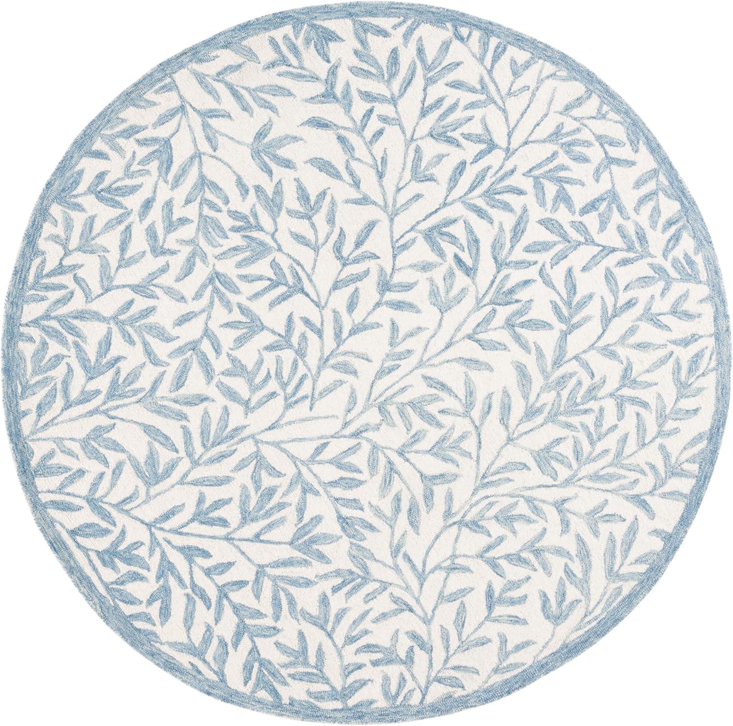 image:imageMartha Stewart x SAFAVIEH Area Rug Collection 5 x 8 Grey amp Ivory Handmade Wool Ideal for Living Room Bedroom Office Dining Space MSR3527FIvoryBlue