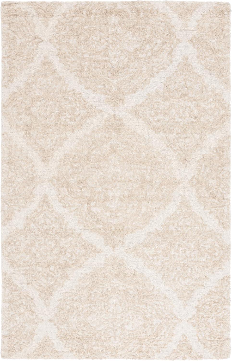image:imageMartha Stewart x SAFAVIEH Area Rug Collection 8 x 10 Ivory amp Beige Handmade Wool Ideal for Living Room Bedroom Office Dining Space MSR3376BIvoryBeige