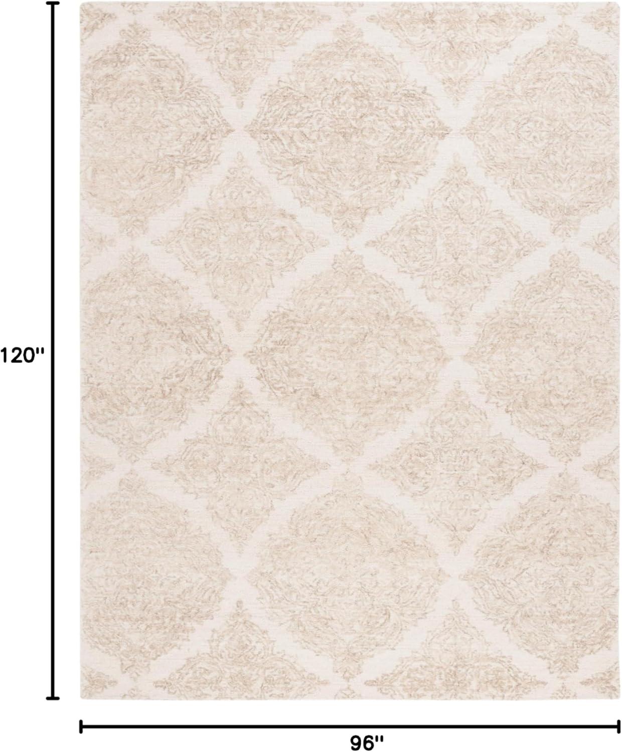 image:imageMartha Stewart x SAFAVIEH Area Rug Collection 8 x 10 Ivory amp Beige Handmade Wool Ideal for Living Room Bedroom Office Dining Space MSR3376BIvoryBeige
