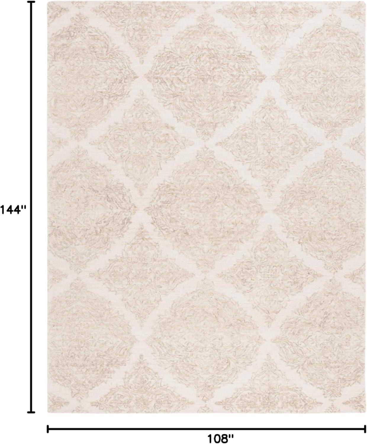 image:imageMartha Stewart x SAFAVIEH Area Rug Collection 8 x 10 Ivory amp Beige Handmade Wool Ideal for Living Room Bedroom Office Dining Space MSR3376BIvoryBeige