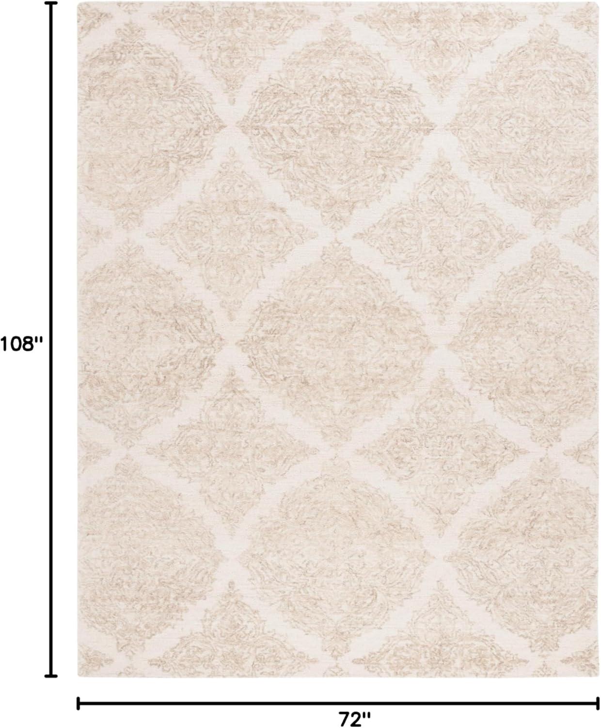 image:imageMartha Stewart x SAFAVIEH Area Rug Collection 8 x 10 Ivory amp Beige Handmade Wool Ideal for Living Room Bedroom Office Dining Space MSR3376BIvoryBeige