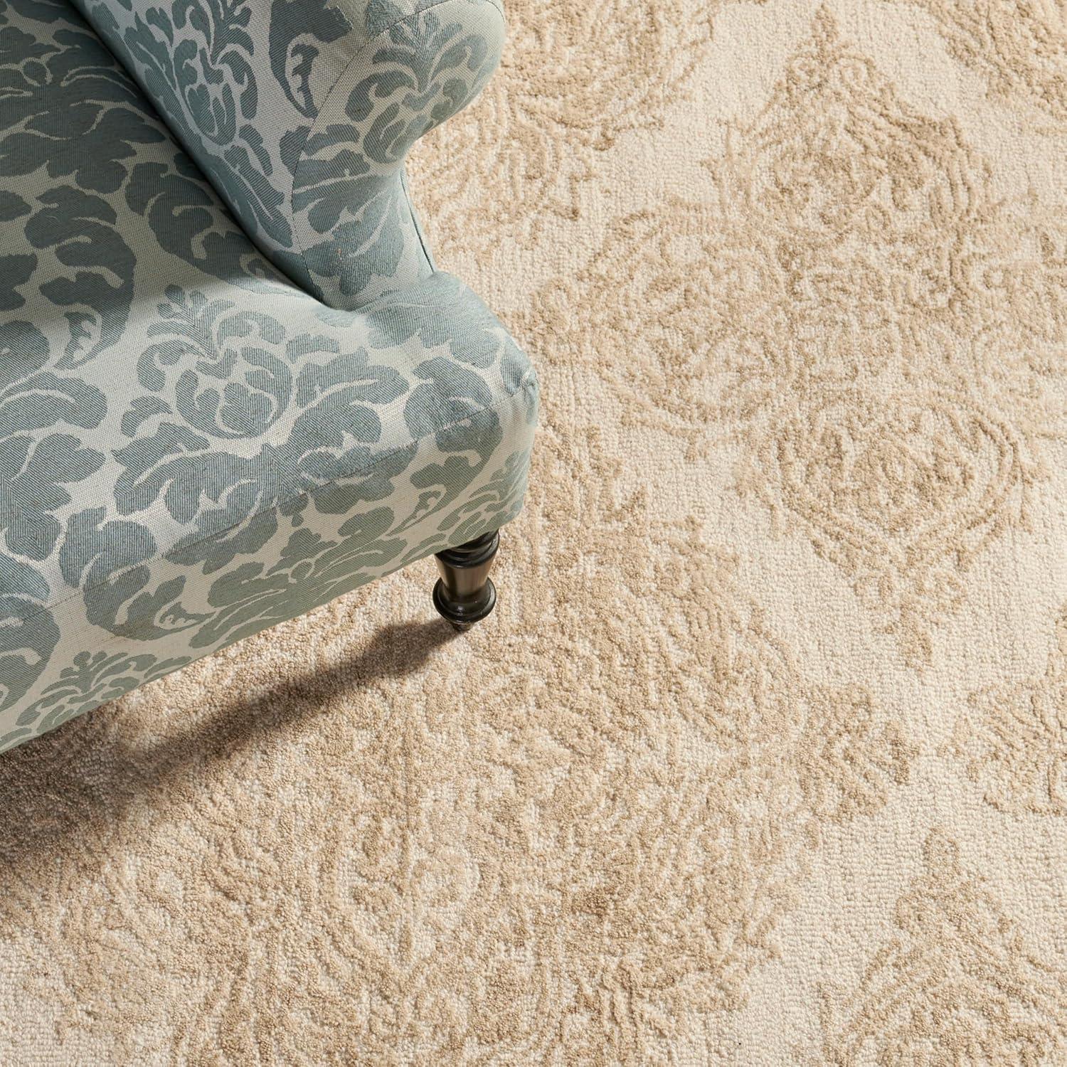 image:imageMartha Stewart x SAFAVIEH Area Rug Collection 8 x 10 Ivory amp Beige Handmade Wool Ideal for Living Room Bedroom Office Dining Space MSR3376BIvoryBeige