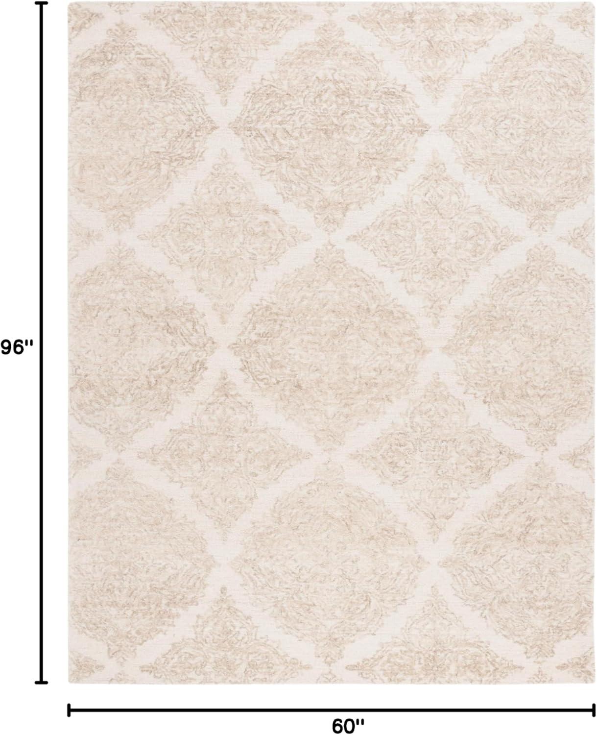 image:imageMartha Stewart x SAFAVIEH Area Rug Collection 8 x 10 Ivory amp Beige Handmade Wool Ideal for Living Room Bedroom Office Dining Space MSR3376BIvoryBeige