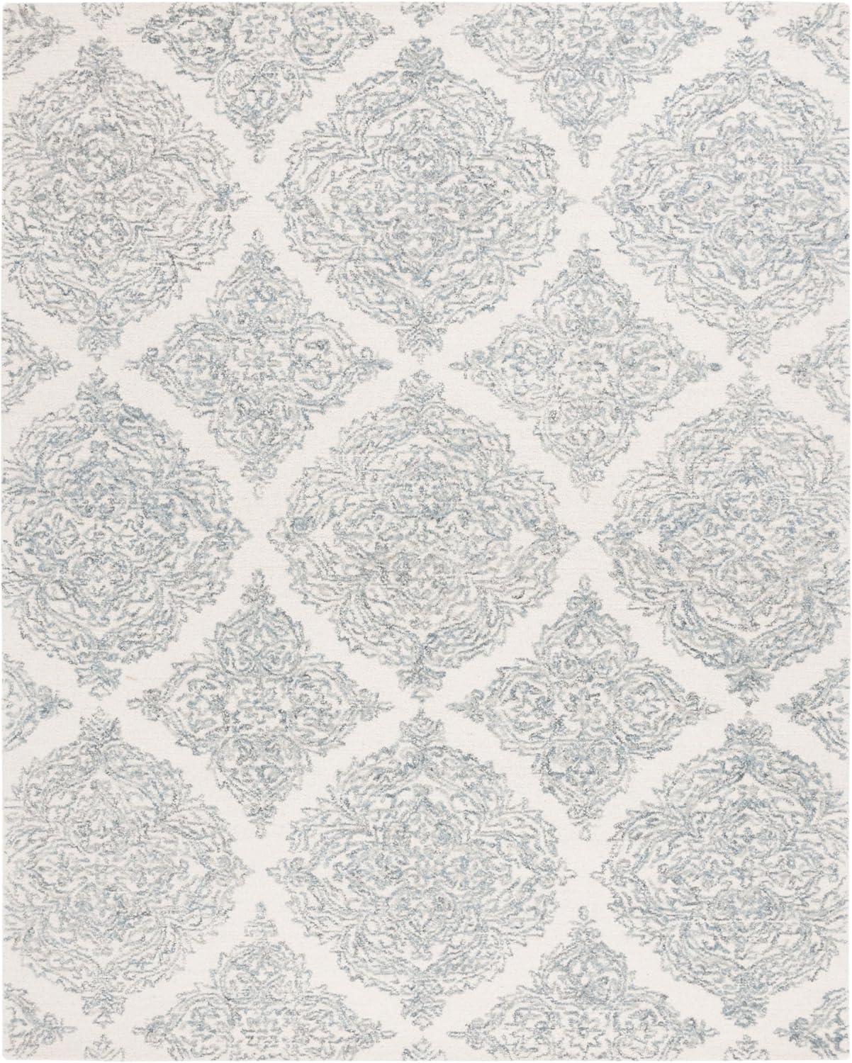 image:imageMartha Stewart x SAFAVIEH Area Rug Collection 8 x 10 Ivory amp Beige Handmade Wool Ideal for Living Room Bedroom Office Dining Space MSR3376BIvoryBlue