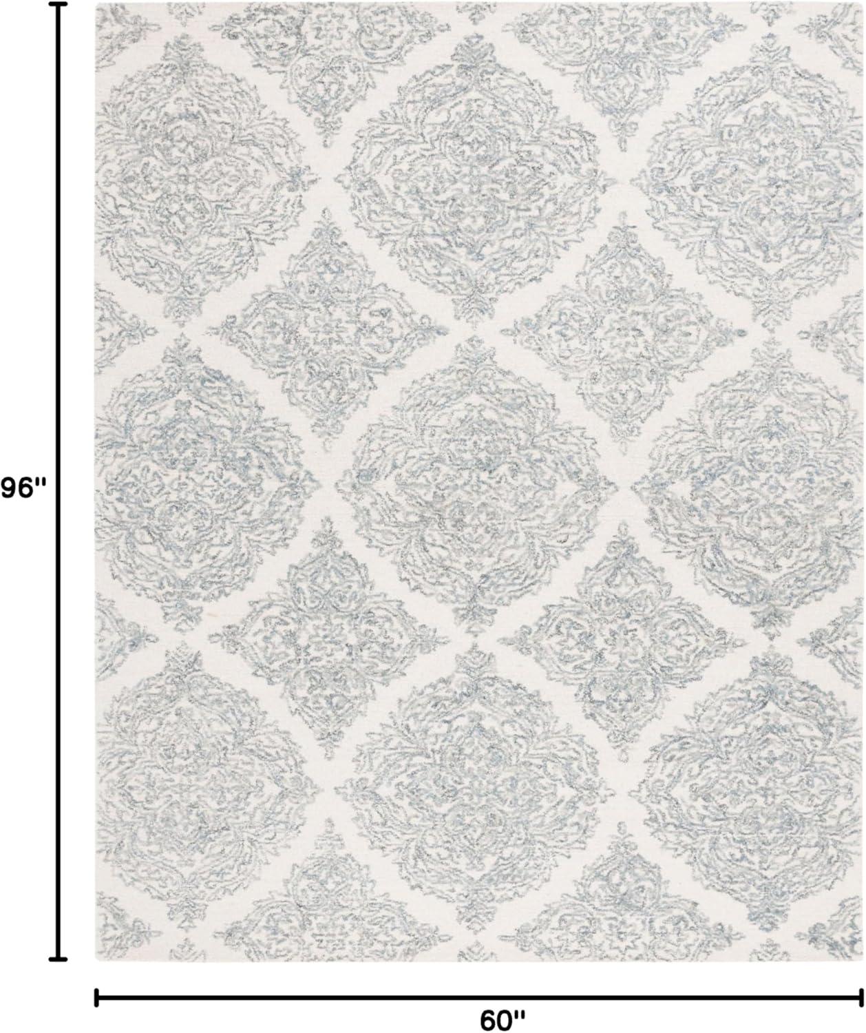 image:imageMartha Stewart x SAFAVIEH Area Rug Collection 8 x 10 Ivory amp Beige Handmade Wool Ideal for Living Room Bedroom Office Dining Space MSR3376BIvoryBlue