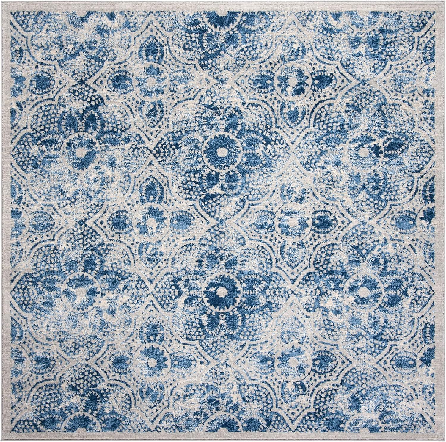 image:imageMartha Stewart x SAFAVIEH Area Rug Collection 8 x 10 Navy amp Cream Floral Pattern NonShedding amp Easy Cleaning Ideal for Living Room Bedroom Office Dining Space MSR2862NCreamBlue