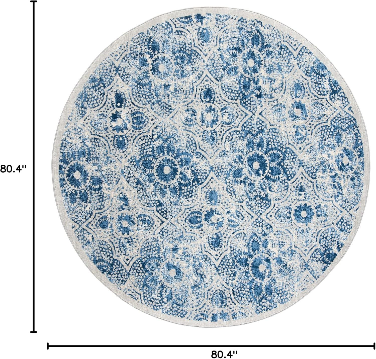 image:imageMartha Stewart x SAFAVIEH Area Rug Collection 8 x 10 Navy amp Cream Floral Pattern NonShedding amp Easy Cleaning Ideal for Living Room Bedroom Office Dining Space MSR2862NCreamBlue