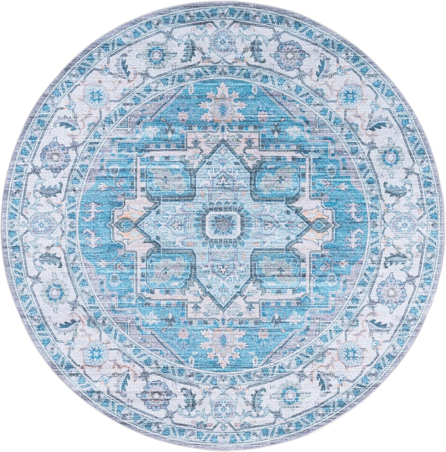 image:imageMartha Stewart x SAFAVIEH Machine Washable Area Rug Collection 5 x 8 Grey amp Turquoise Slip Resistant amp Easy Cleaning Ideal for Ideal for Living Room Bedroom Dining Space MSRW113BGreyTurquoise
