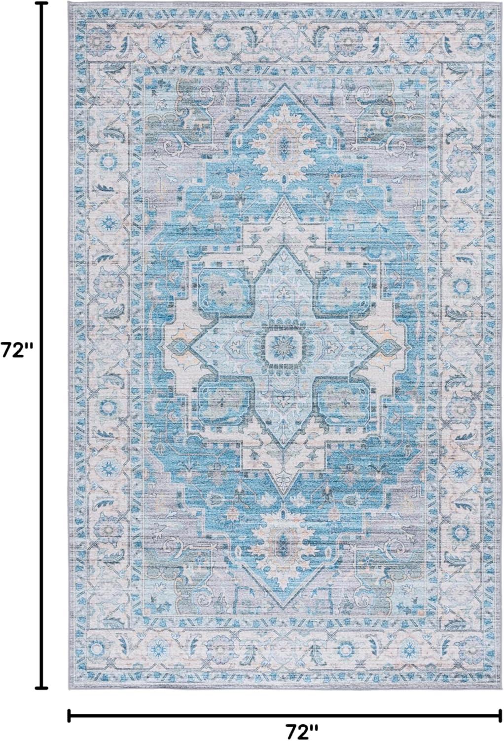 image:imageMartha Stewart x SAFAVIEH Machine Washable Area Rug Collection 5 x 8 Grey amp Turquoise Slip Resistant amp Easy Cleaning Ideal for Ideal for Living Room Bedroom Dining Space MSRW113BGreyTurquoise