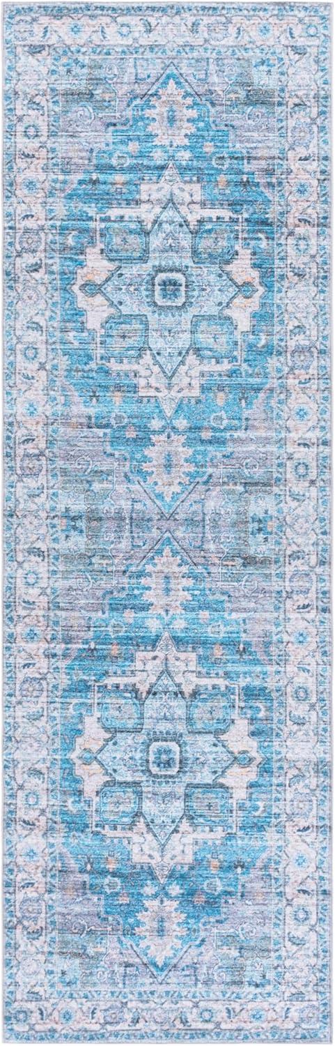image:imageMartha Stewart x SAFAVIEH Machine Washable Area Rug Collection 5 x 8 Grey amp Turquoise Slip Resistant amp Easy Cleaning Ideal for Ideal for Living Room Bedroom Dining Space MSRW113BGreyTurquoise