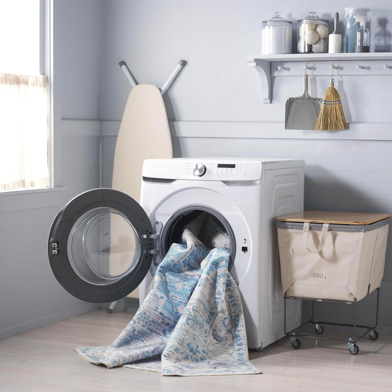 image:imageMartha Stewart x SAFAVIEH Machine Washable Area Rug Collection 5 x 8 Grey amp Turquoise Slip Resistant amp Easy Cleaning Ideal for Ideal for Living Room Bedroom Dining Space MSRW113BGreyTurquoise