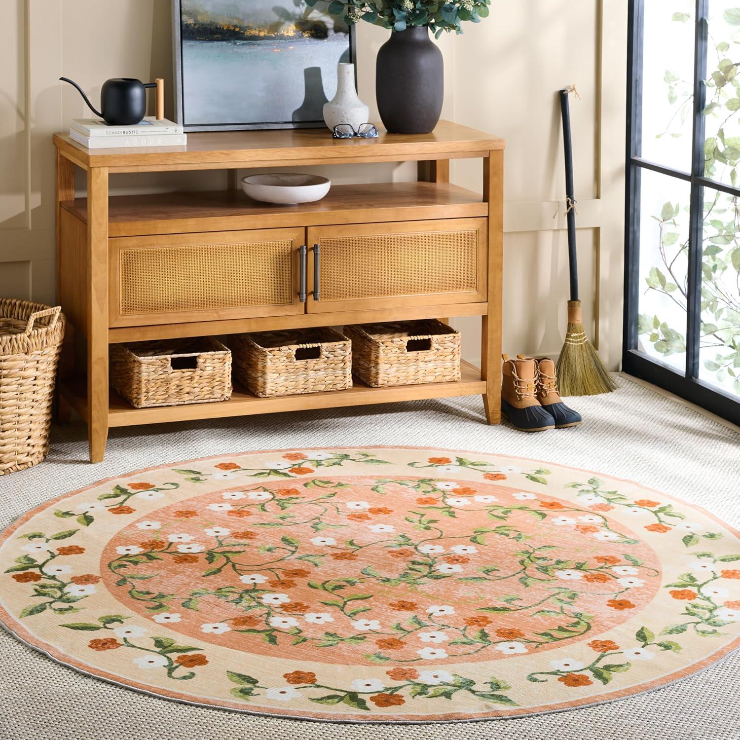 image:imageMartha Stewart x SAFAVIEH Machine Washable Area Rug Collection 5 x 8 Rust amp Gold Slip Resistant amp Easy Cleaning Ideal for Ideal for Living Room Bedroom Dining Space MSRW195QRustGold