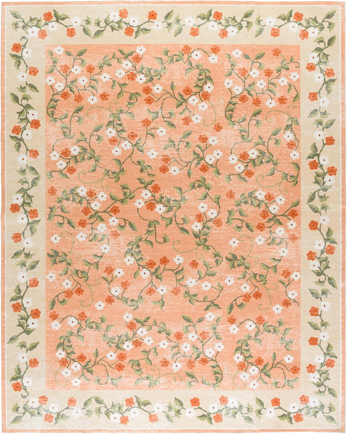 image:imageMartha Stewart x SAFAVIEH Machine Washable Area Rug Collection 5 x 8 Rust amp Gold Slip Resistant amp Easy Cleaning Ideal for Ideal for Living Room Bedroom Dining Space MSRW195QRustGold