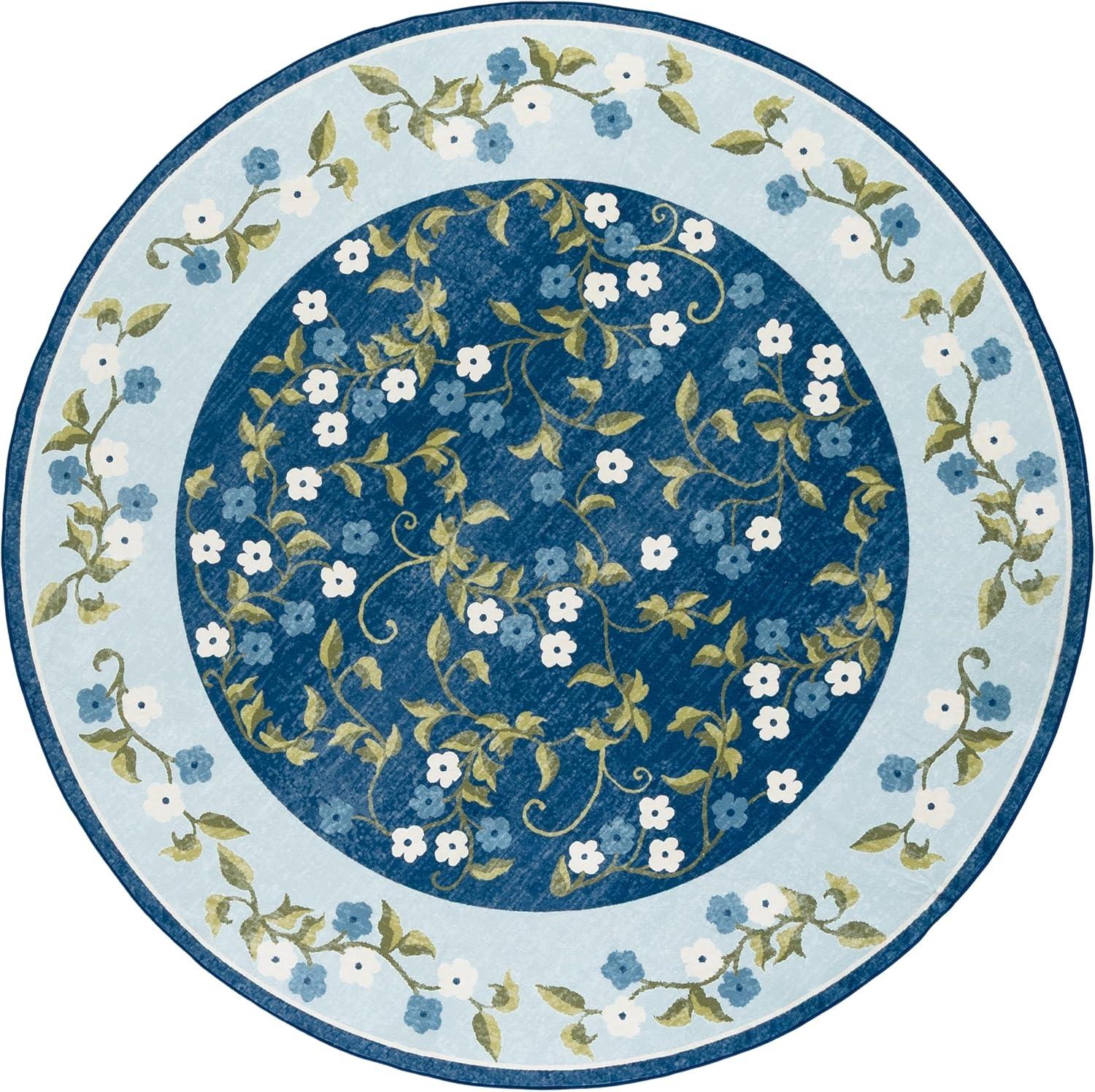 image:imageMartha Stewart x SAFAVIEH Machine Washable Area Rug Collection 5 x 8 Rust amp Gold Slip Resistant amp Easy Cleaning Ideal for Ideal for Living Room Bedroom Dining Space MSRW195QDark BlueLight Blue