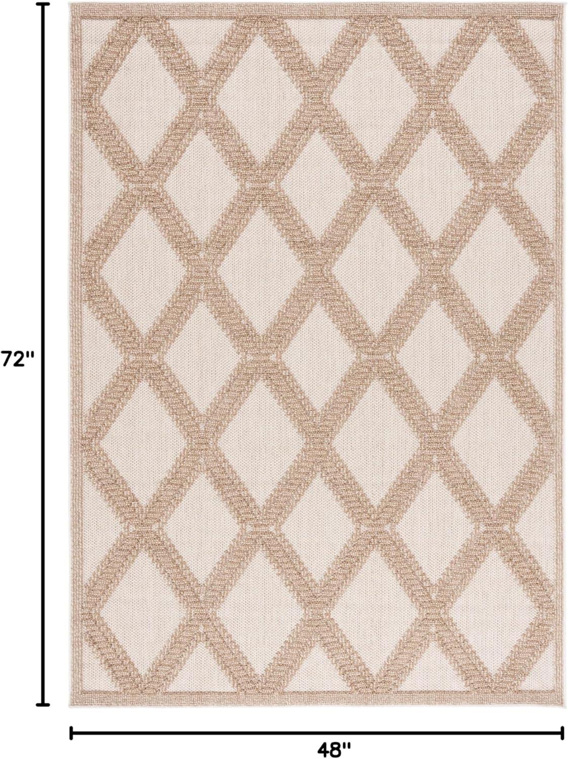 image:imageMartha Stewart x SAFAVIEH Outdoor Area Rug Collection 9 x 12 Beige amp Brown Weather Resistant amp Washable Ideal for Patio Backyard Mudroom Deck Dining Space MSRO226BBeigeBrown