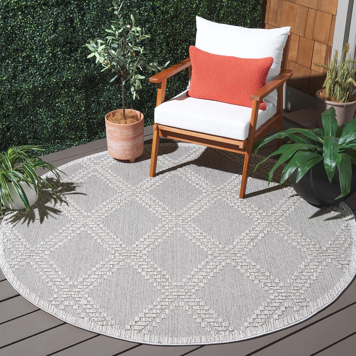 image:imageMartha Stewart x SAFAVIEH Outdoor Area Rug Collection 9 x 12 Beige amp Brown Weather Resistant amp Washable Ideal for Patio Backyard Mudroom Deck Dining Space MSRO226BGreyLight Grey