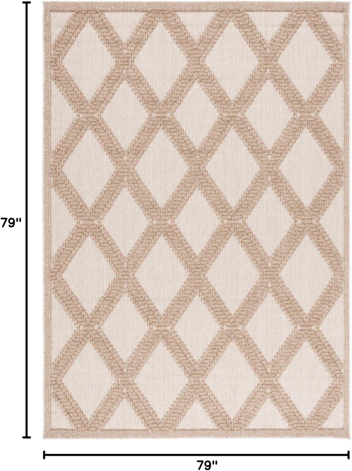 image:imageMartha Stewart x SAFAVIEH Outdoor Area Rug Collection 9 x 12 Beige amp Brown Weather Resistant amp Washable Ideal for Patio Backyard Mudroom Deck Dining Space MSRO226BBeigeBrown