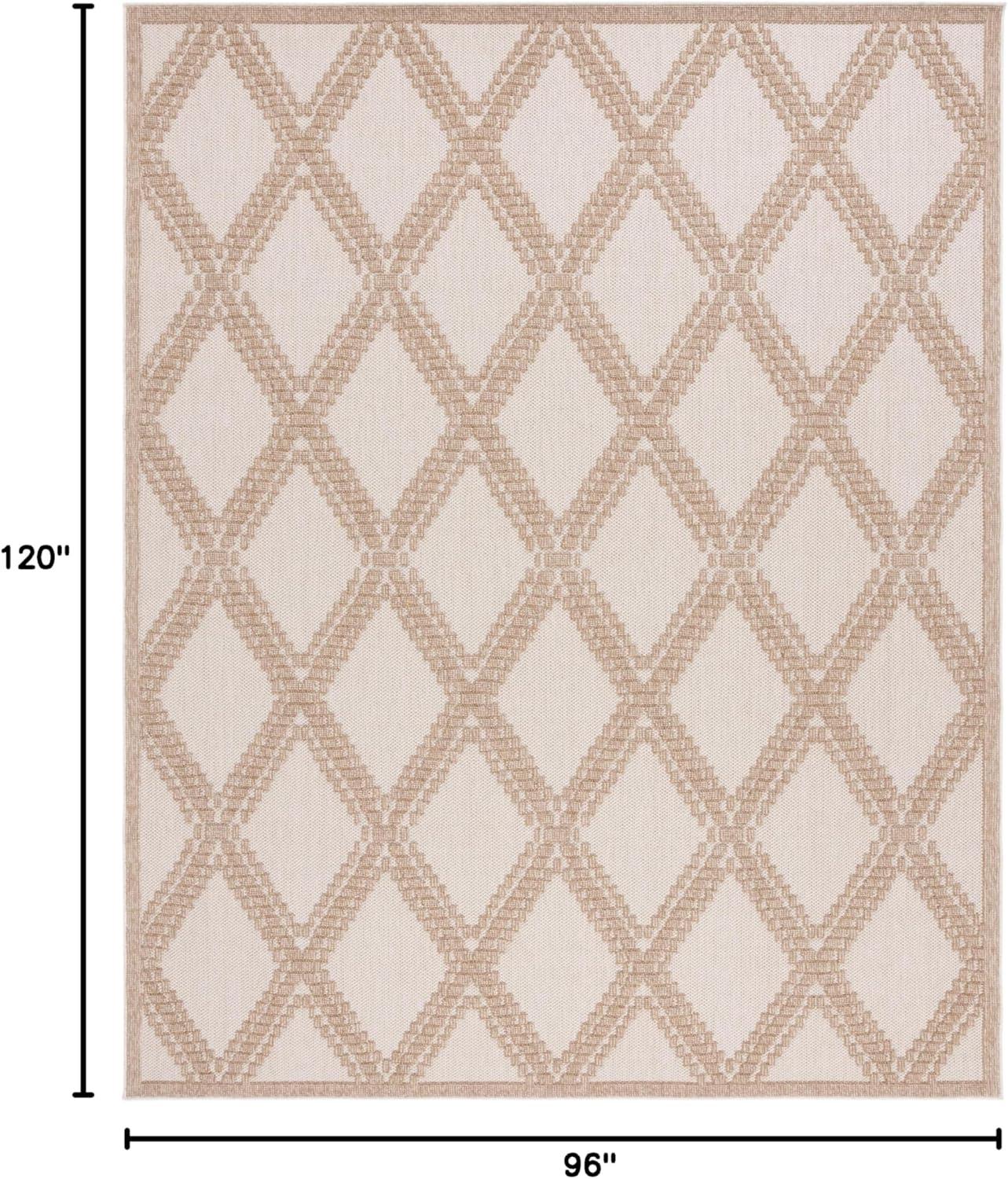 image:imageMartha Stewart x SAFAVIEH Outdoor Area Rug Collection 9 x 12 Beige amp Brown Weather Resistant amp Washable Ideal for Patio Backyard Mudroom Deck Dining Space MSRO226BBeigeBrown
