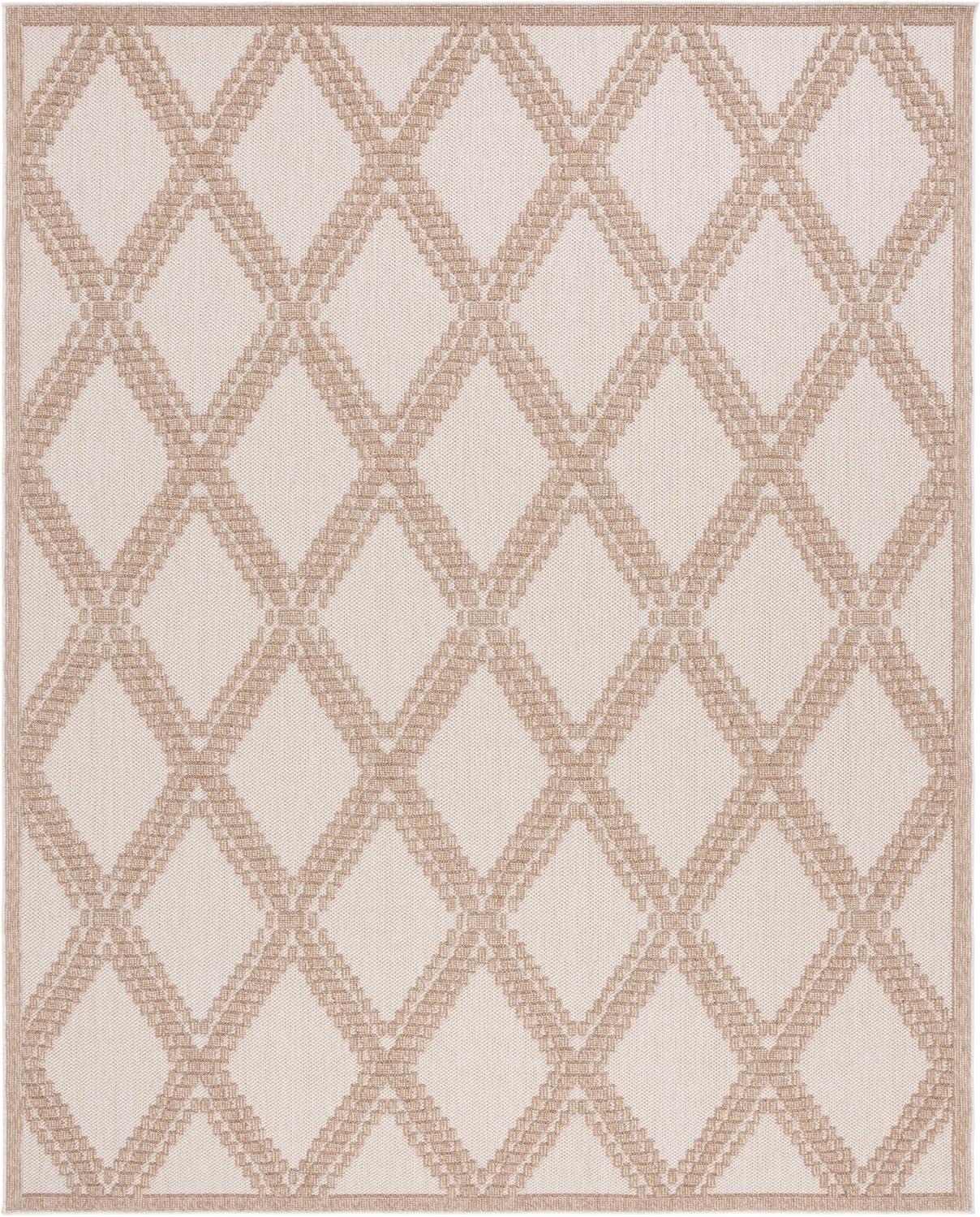 image:imageMartha Stewart x SAFAVIEH Outdoor Area Rug Collection 9 x 12 Beige amp Brown Weather Resistant amp Washable Ideal for Patio Backyard Mudroom Deck Dining Space MSRO226BBeigeBrown