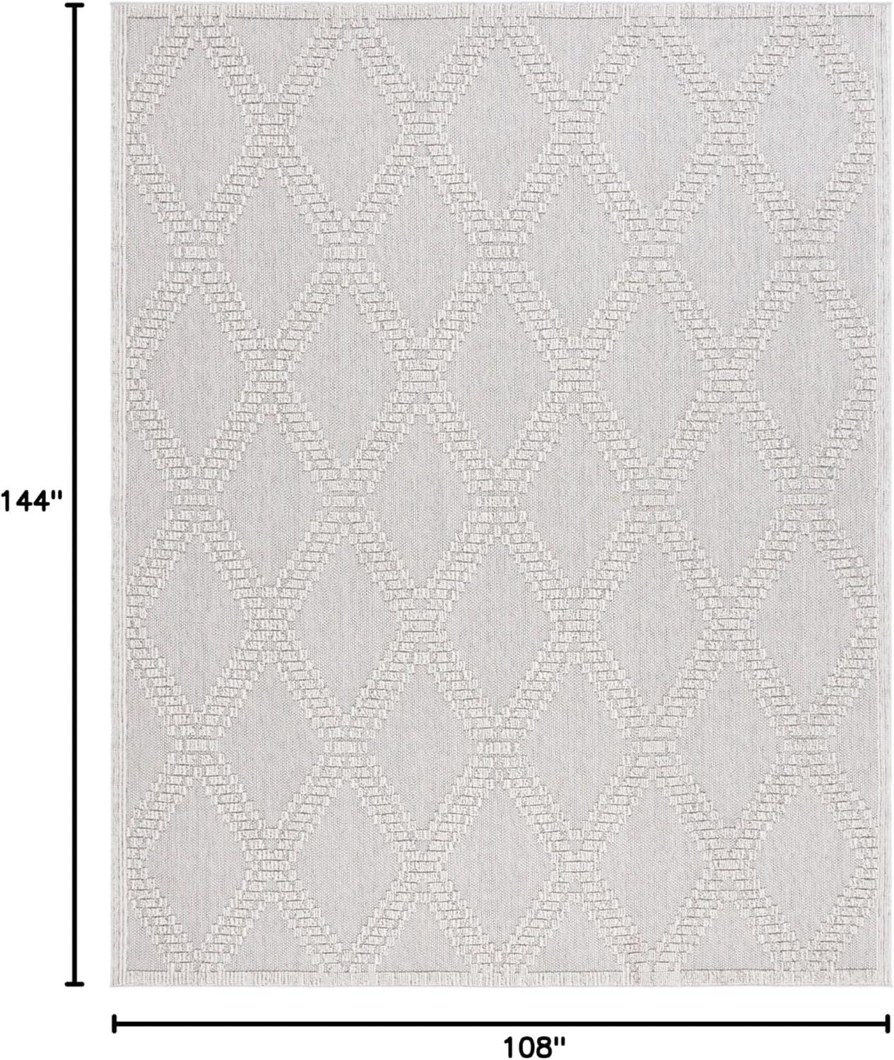 image:imageMartha Stewart x SAFAVIEH Outdoor Area Rug Collection 9 x 12 Beige amp Brown Weather Resistant amp Washable Ideal for Patio Backyard Mudroom Deck Dining Space MSRO226BGreyLight Grey