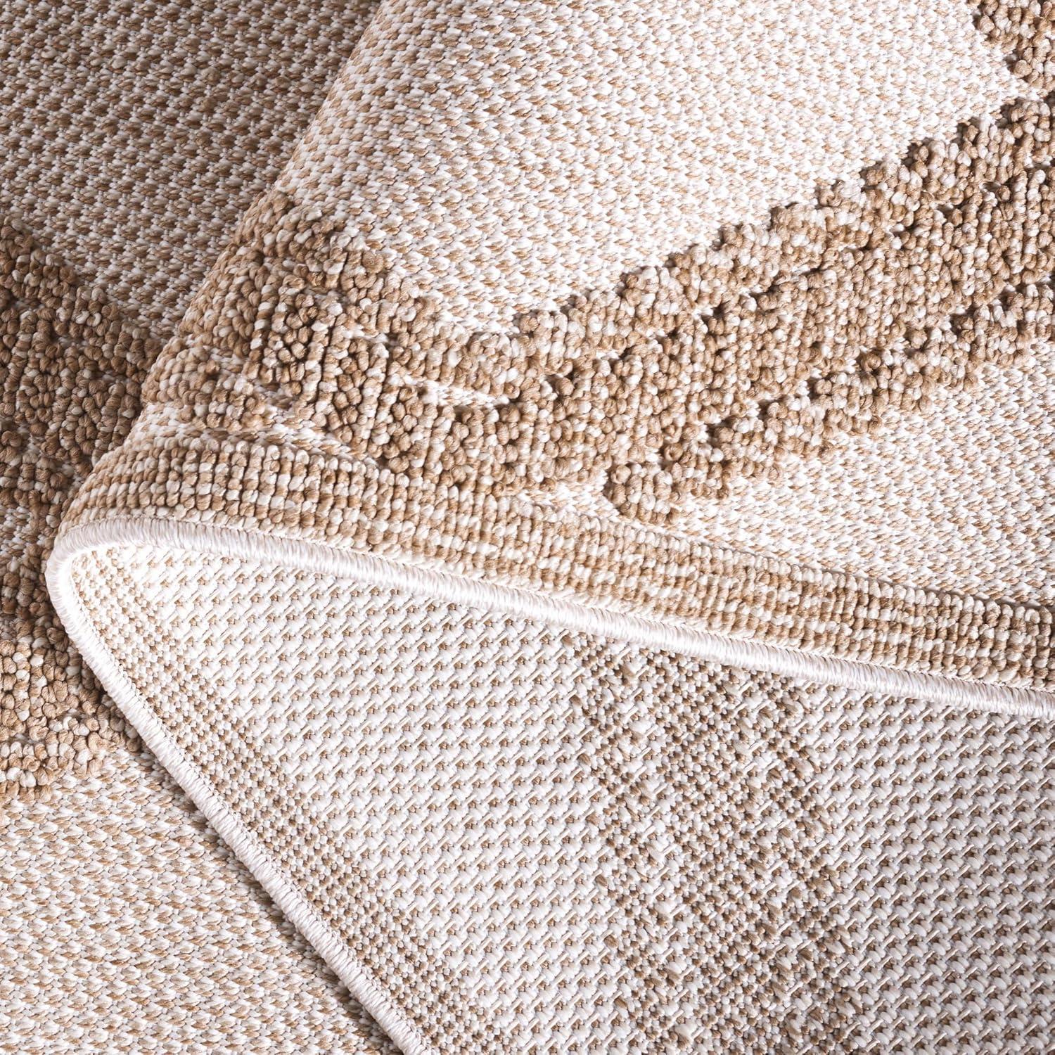 image:imageMartha Stewart x SAFAVIEH Outdoor Area Rug Collection 9 x 12 Beige amp Brown Weather Resistant amp Washable Ideal for Patio Backyard Mudroom Deck Dining Space MSRO226BBeigeBrown