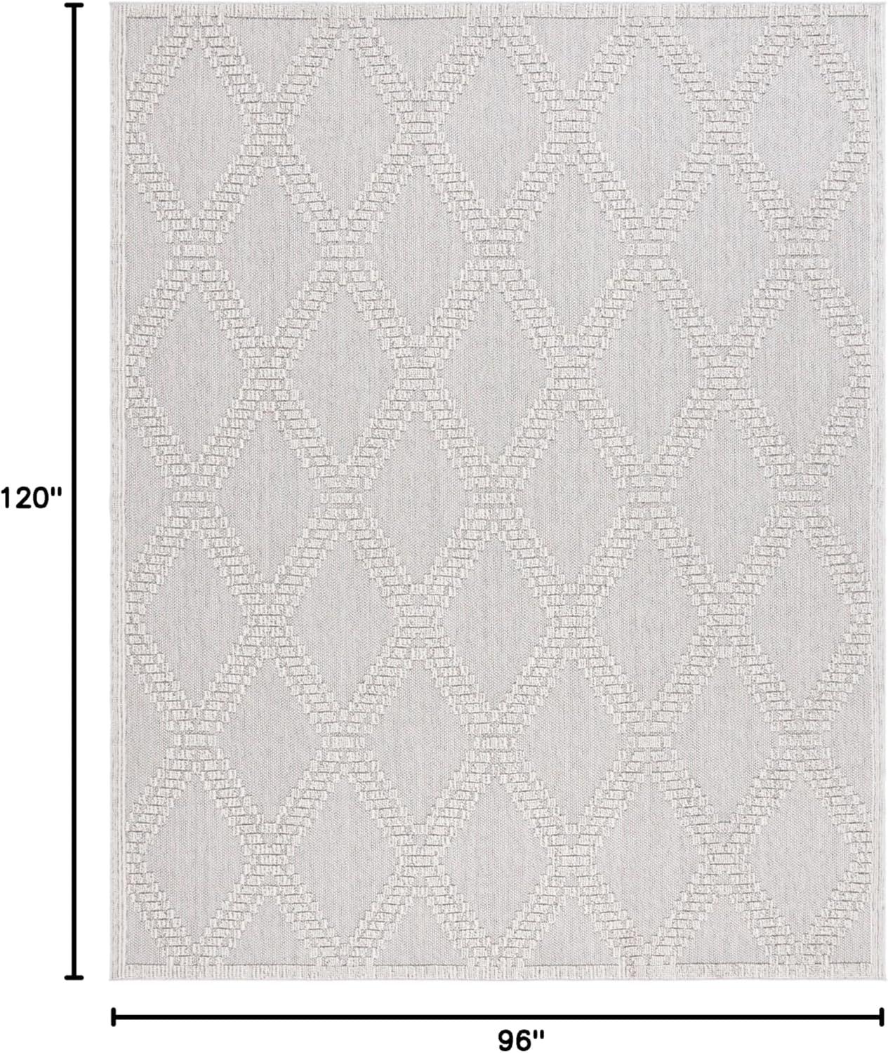 image:imageMartha Stewart x SAFAVIEH Outdoor Area Rug Collection 9 x 12 Beige amp Brown Weather Resistant amp Washable Ideal for Patio Backyard Mudroom Deck Dining Space MSRO226BGreyLight Grey