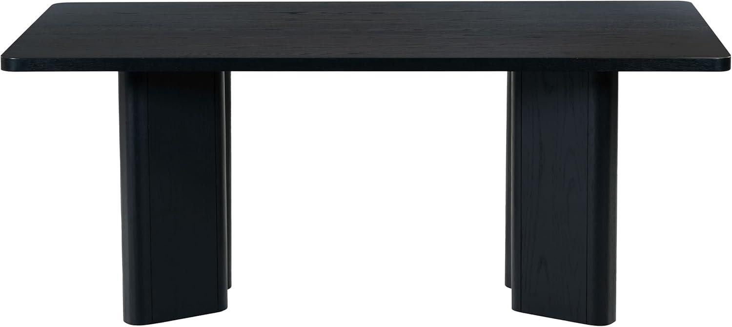 image:imageSAFAVIEH Couture Collection Barnard Black Rectangular Wood Dining Table Modern Design Seats up to 6 SFV2214ABlack