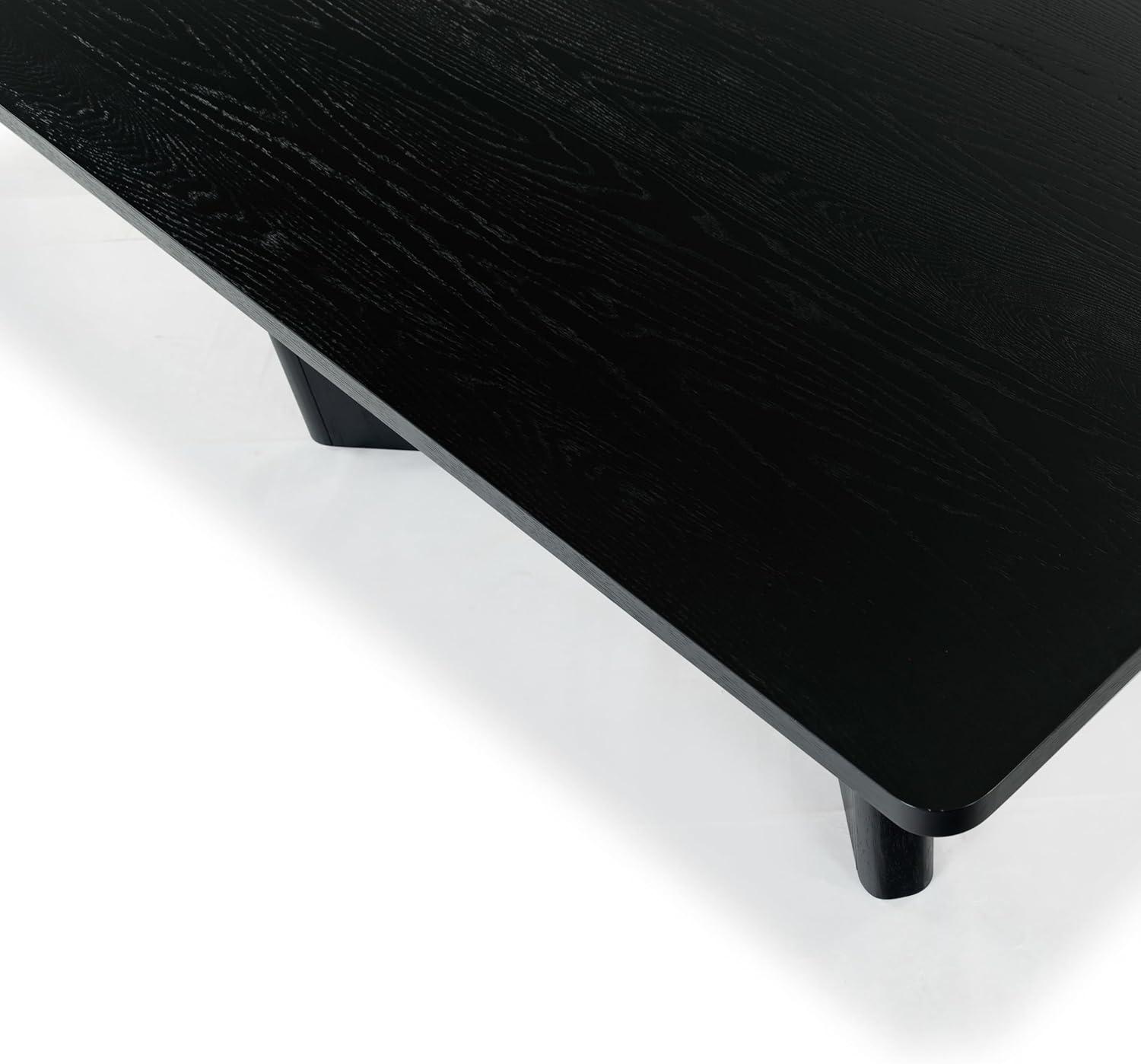 image:imageSAFAVIEH Couture Collection Barnard Black Rectangular Wood Dining Table Modern Design Seats up to 6 SFV2214ABlack