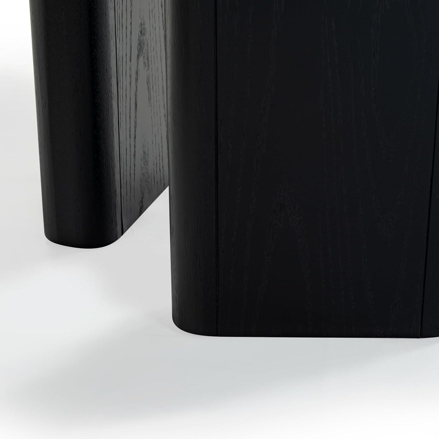 image:imageSAFAVIEH Couture Collection Barnard Black Rectangular Wood Dining Table Modern Design Seats up to 6 SFV2214ABlack