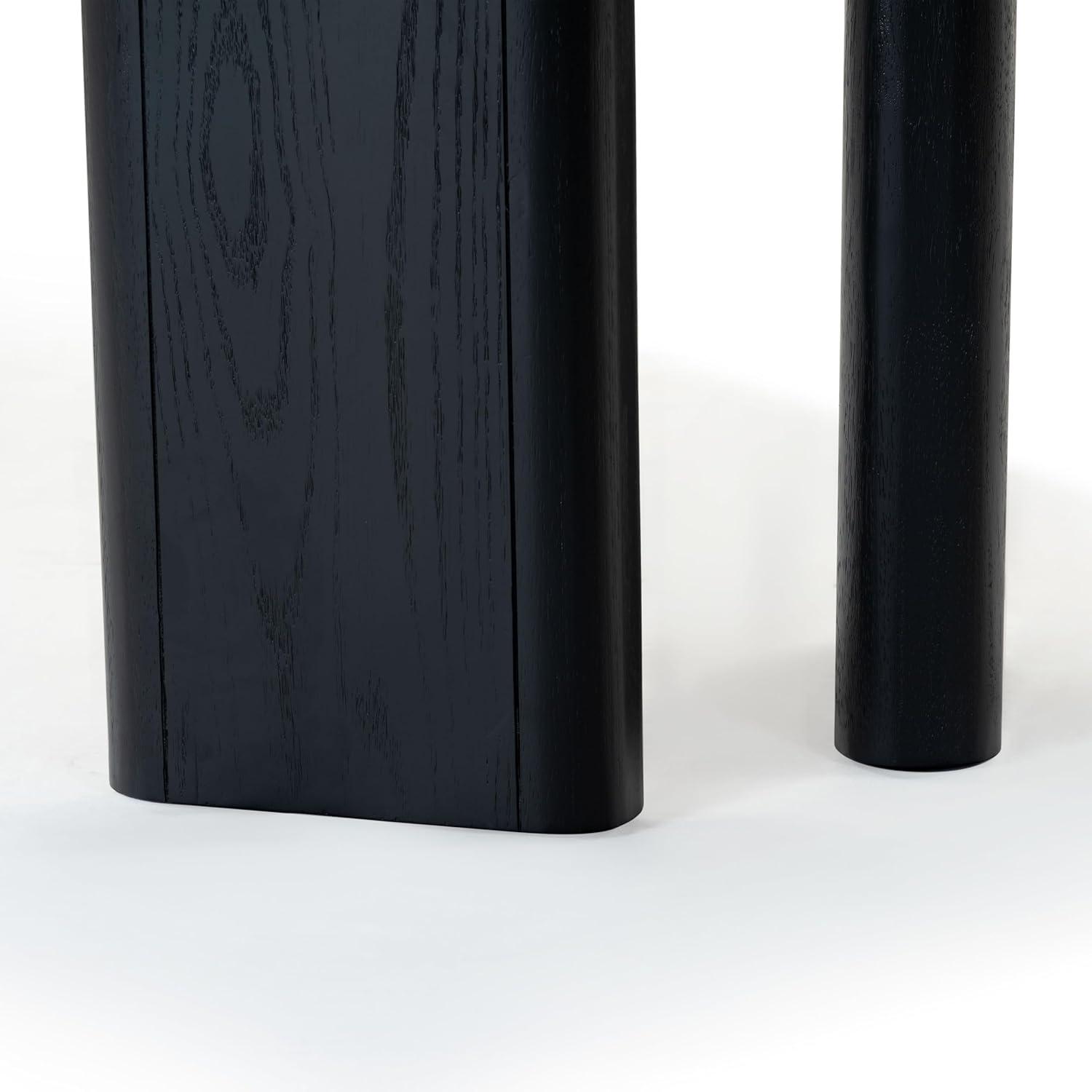 image:imageSAFAVIEH Couture Collection Barnard Black Rectangular Wood Dining Table Modern Design Seats up to 6 SFV2214ABlack