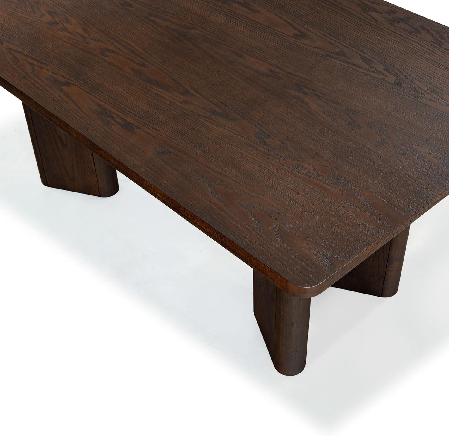 image:imageSAFAVIEH Couture Collection Barnard Black Rectangular Wood Dining Table Modern Design Seats up to 6 SFV2214AWalnut